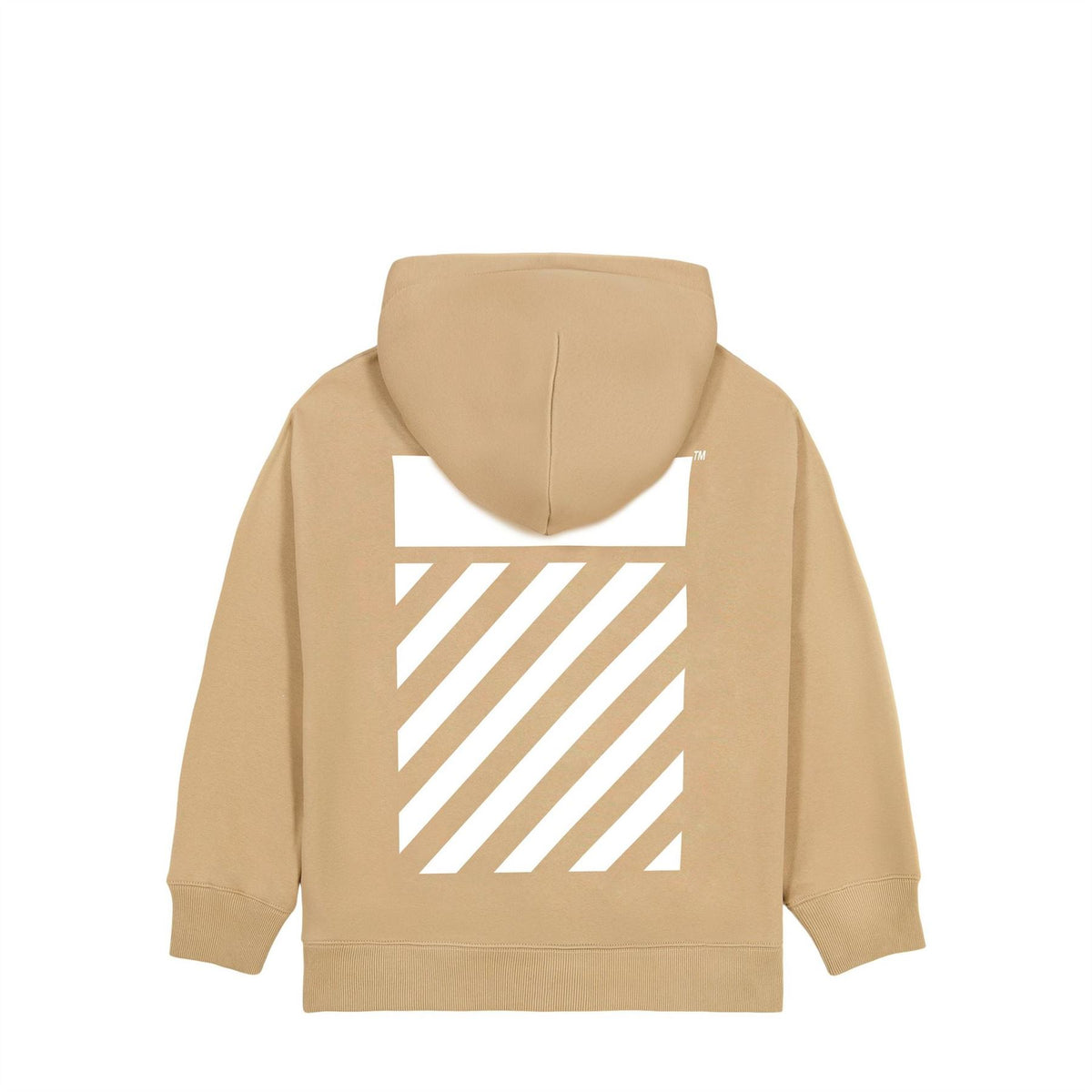 L AB Off White Small Logo Over The Head Hoodie