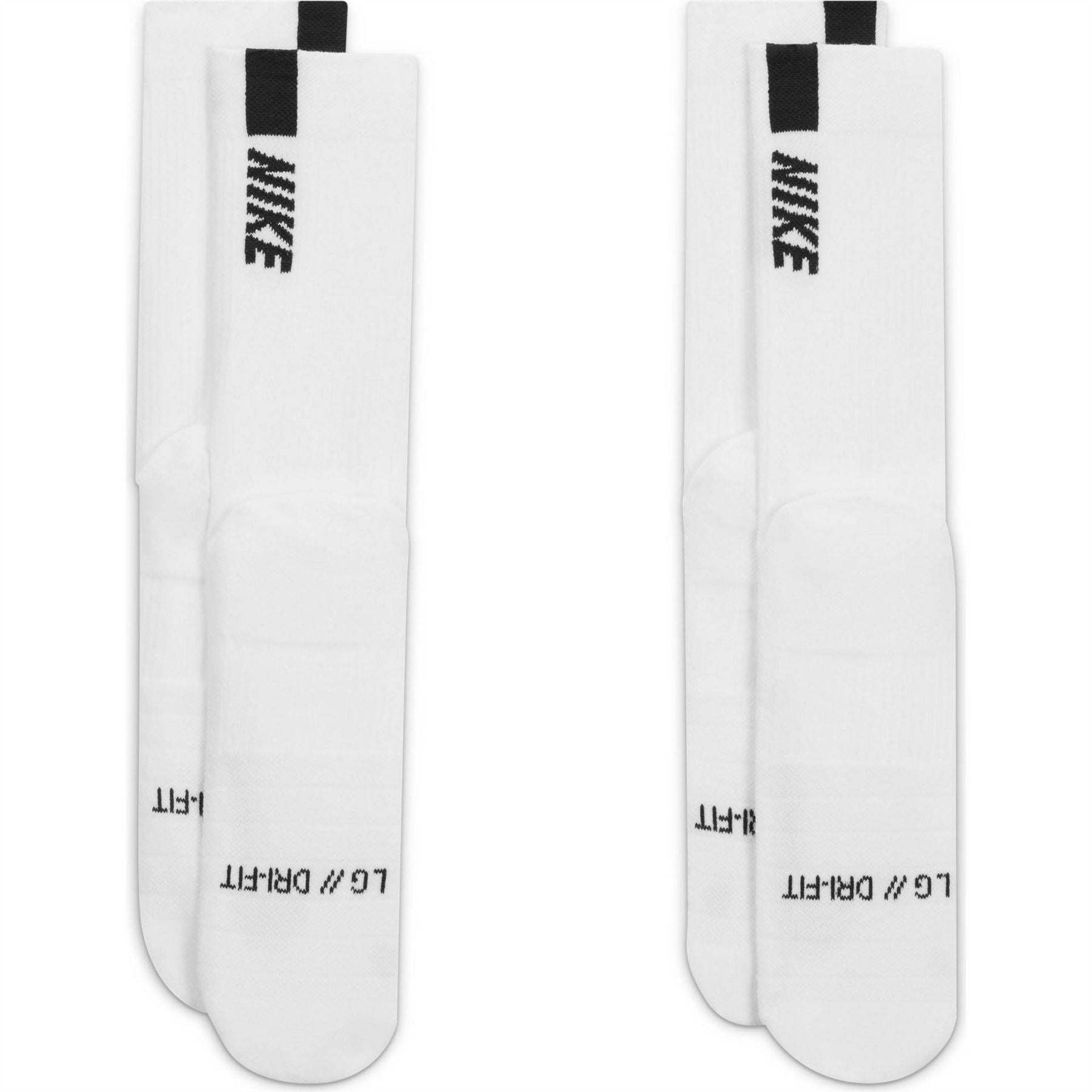 Nike Multiplier Crew Running Socks 2 Pack Unisex Adults