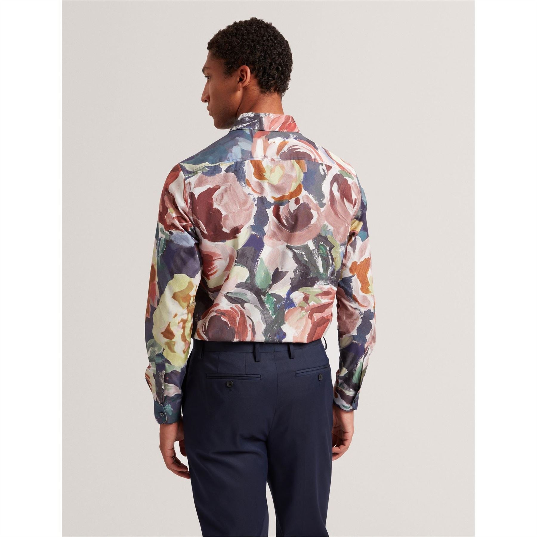 Ted Baker Floral Collared Neck Long Sleeve Shirt