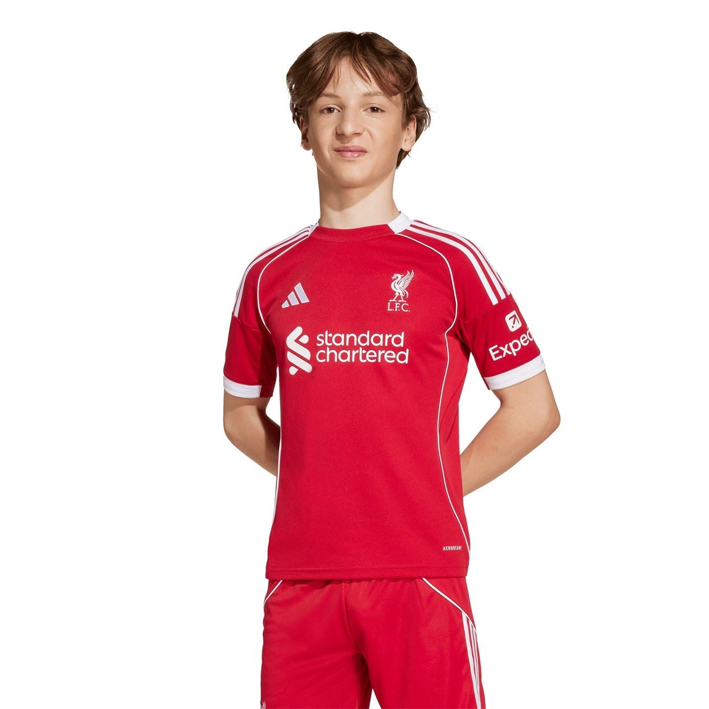 adidas Liverpool Home Shirt 2025 2026 Juniors