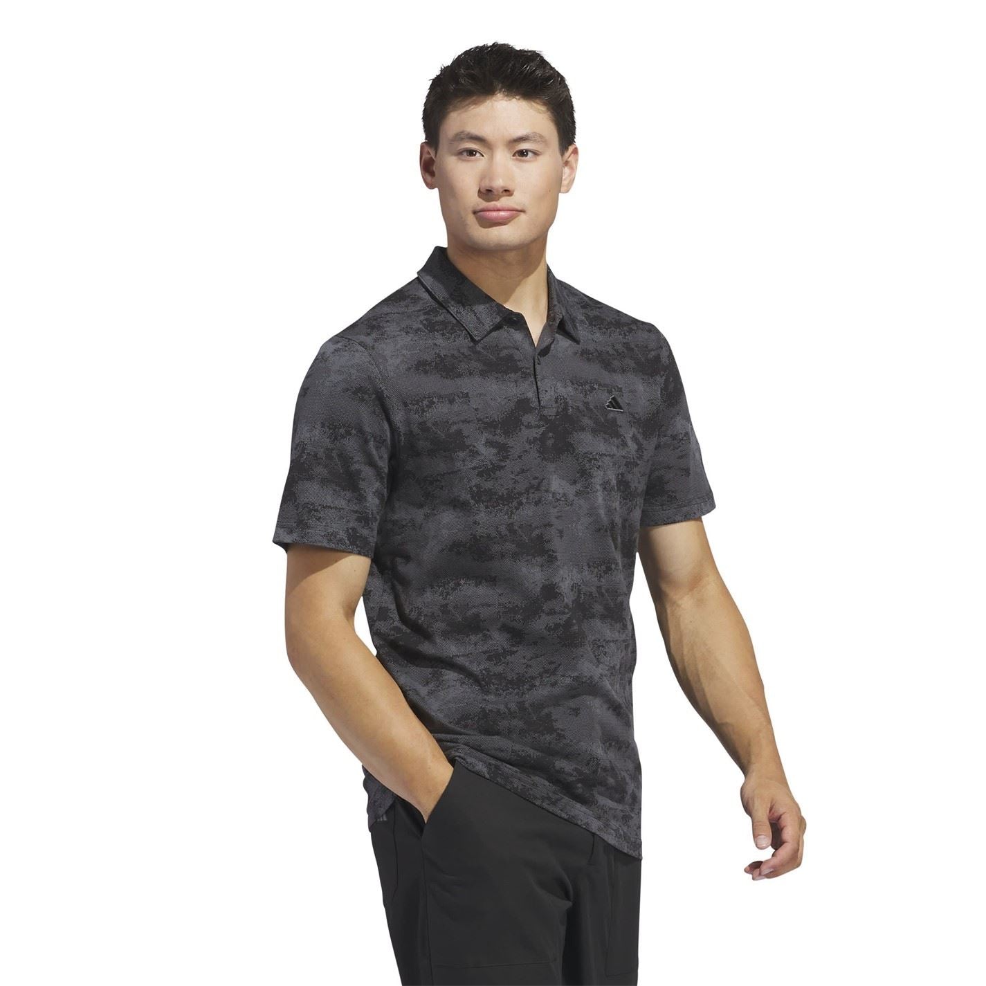 adidas Mens Go To Printed Mesh Polo Shirt