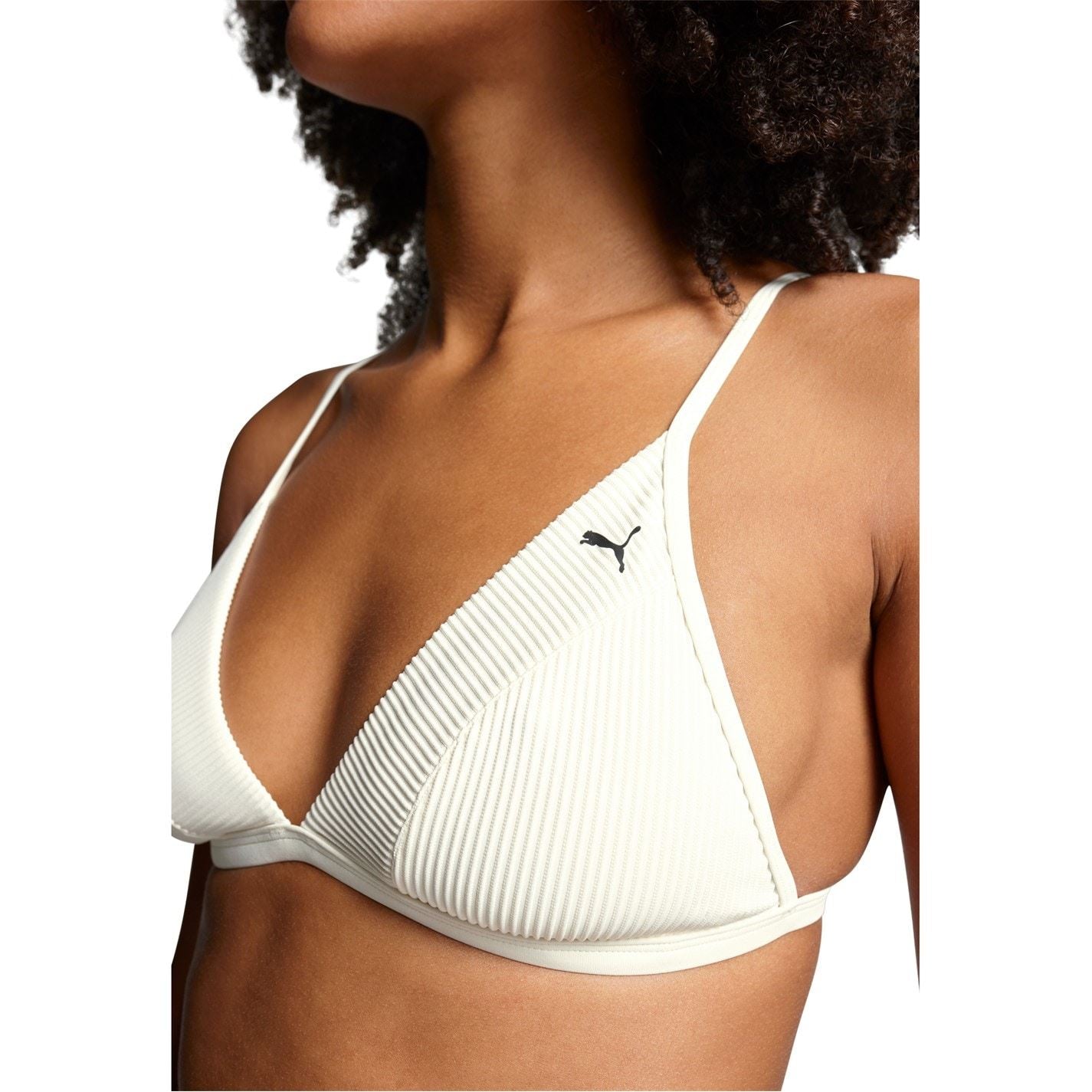 Puma Womens Ribbed Triangle Bikini Top