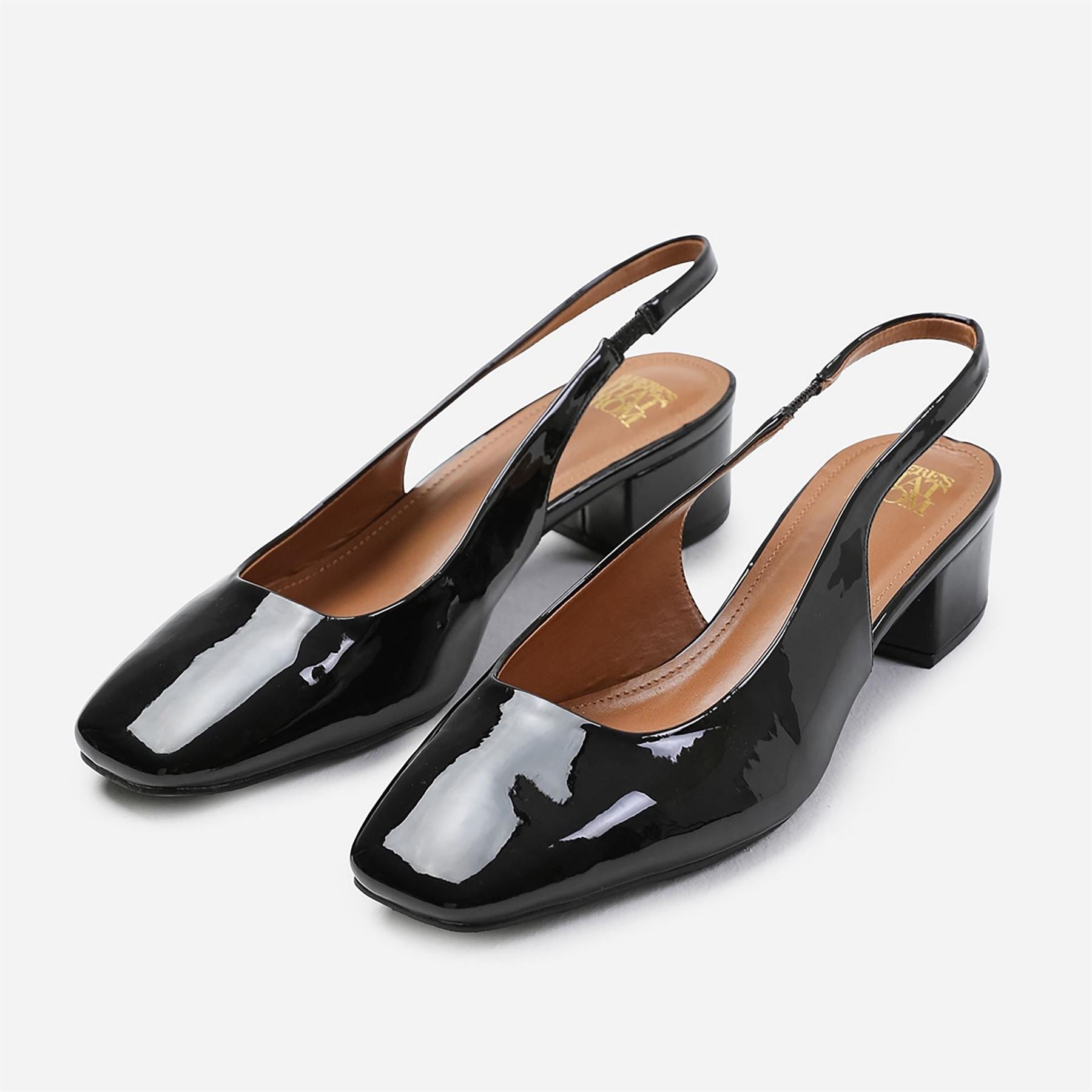 Wheres That From Low Heel Closed Toe Slingback Pumps