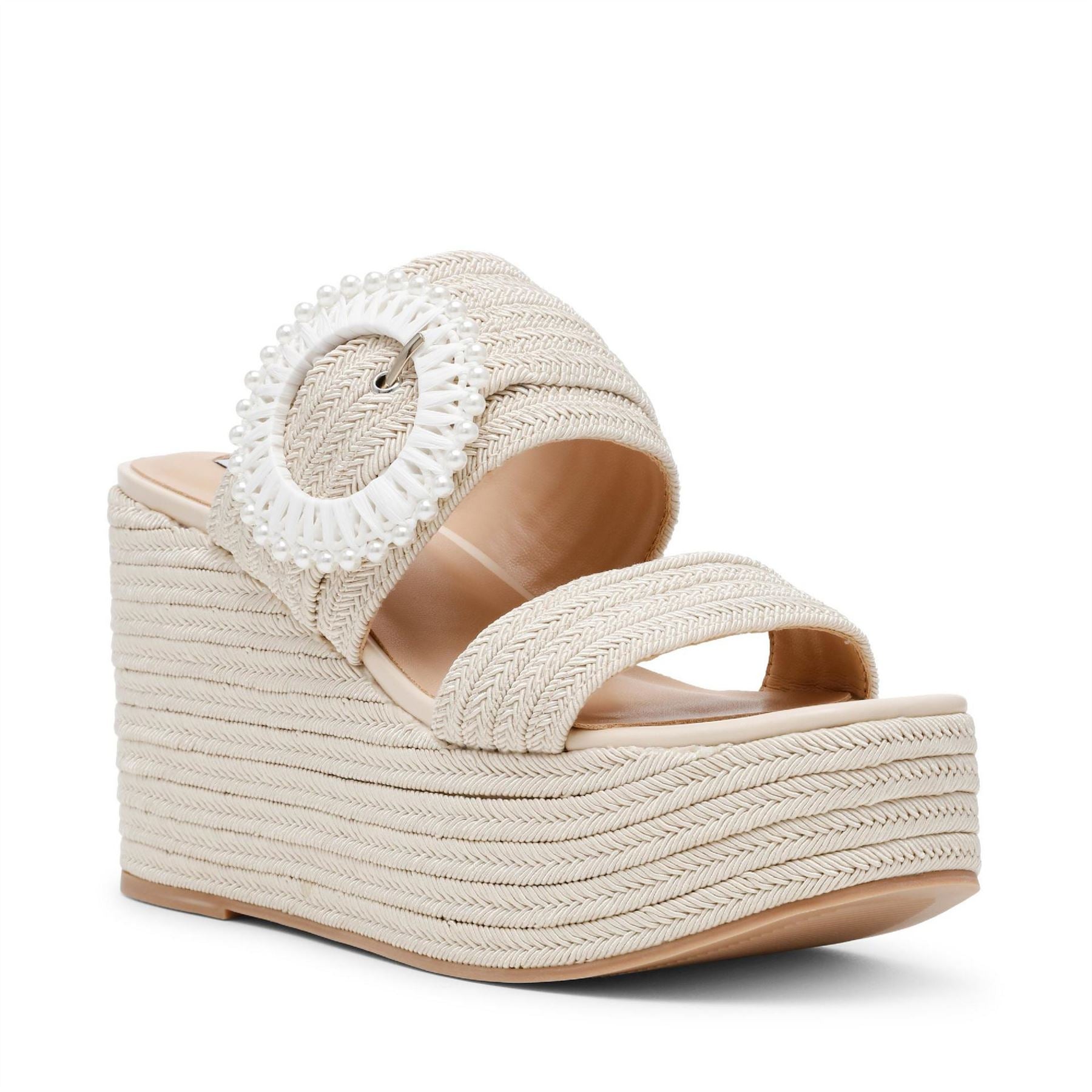 Steve Madden Jaiden Textured High Heel Open Toe Slides