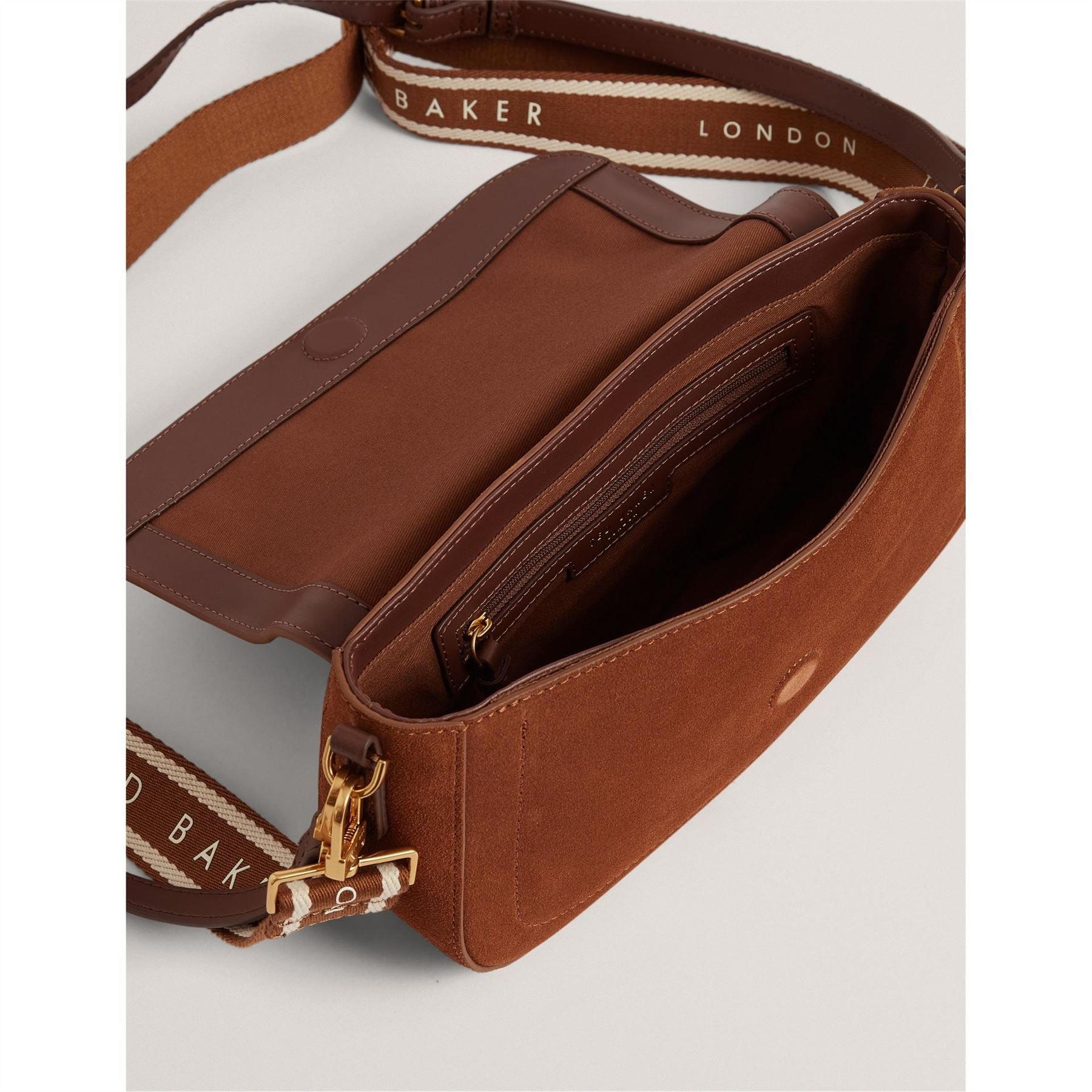 Ted Baker Rectangle Cross Body Bag with Gold Tone Hardware