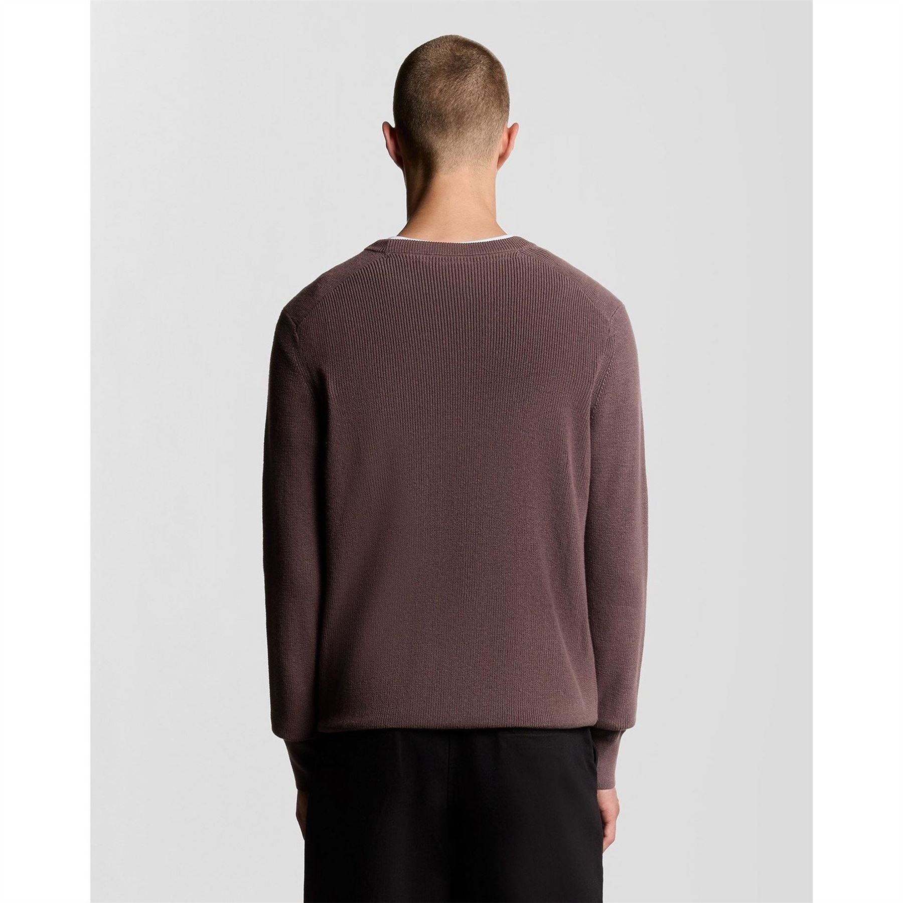 Lyle and Scott Ribbed Crew Neck Raglan Sleeve Sweater