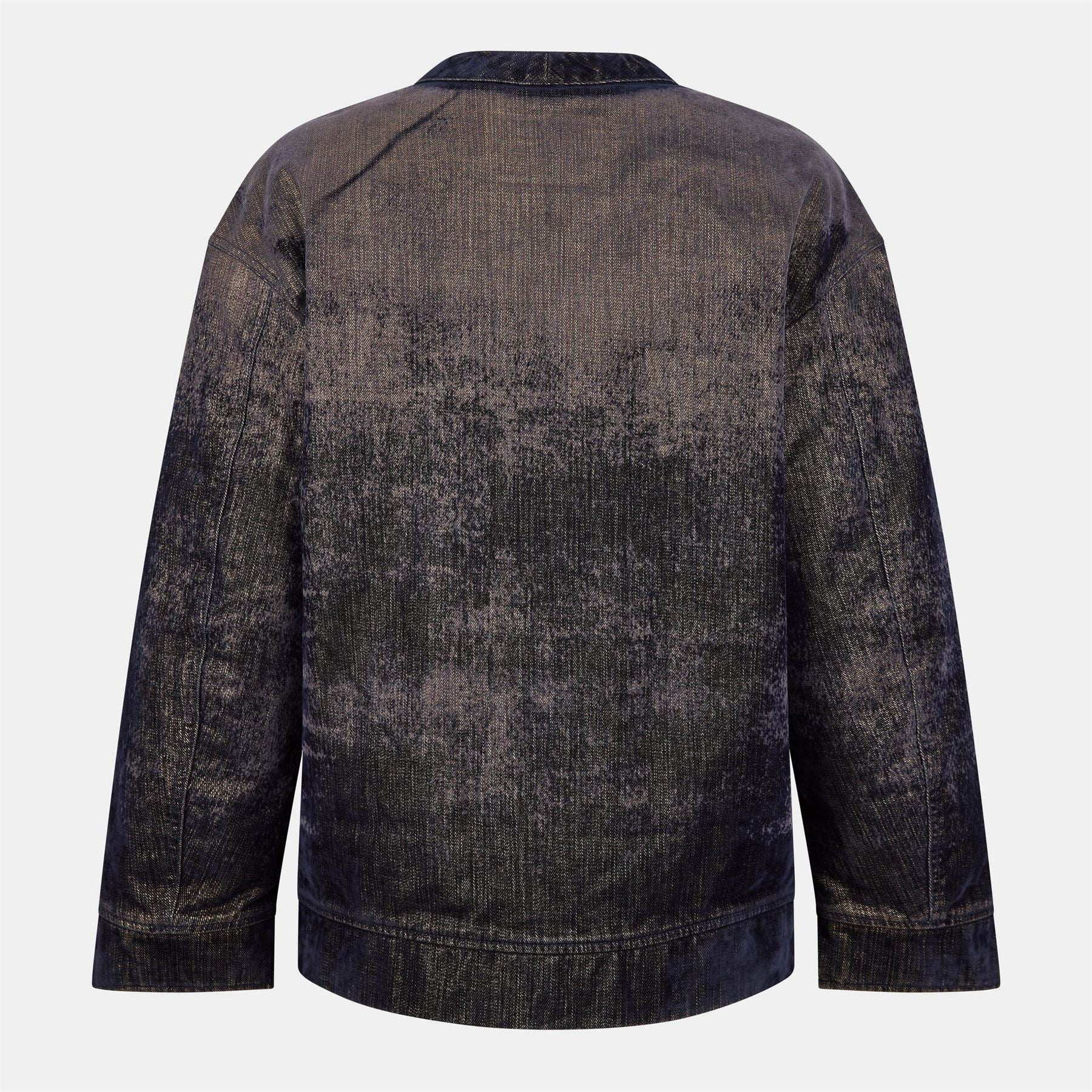 Diesel Solid Patterned Denim Jacket