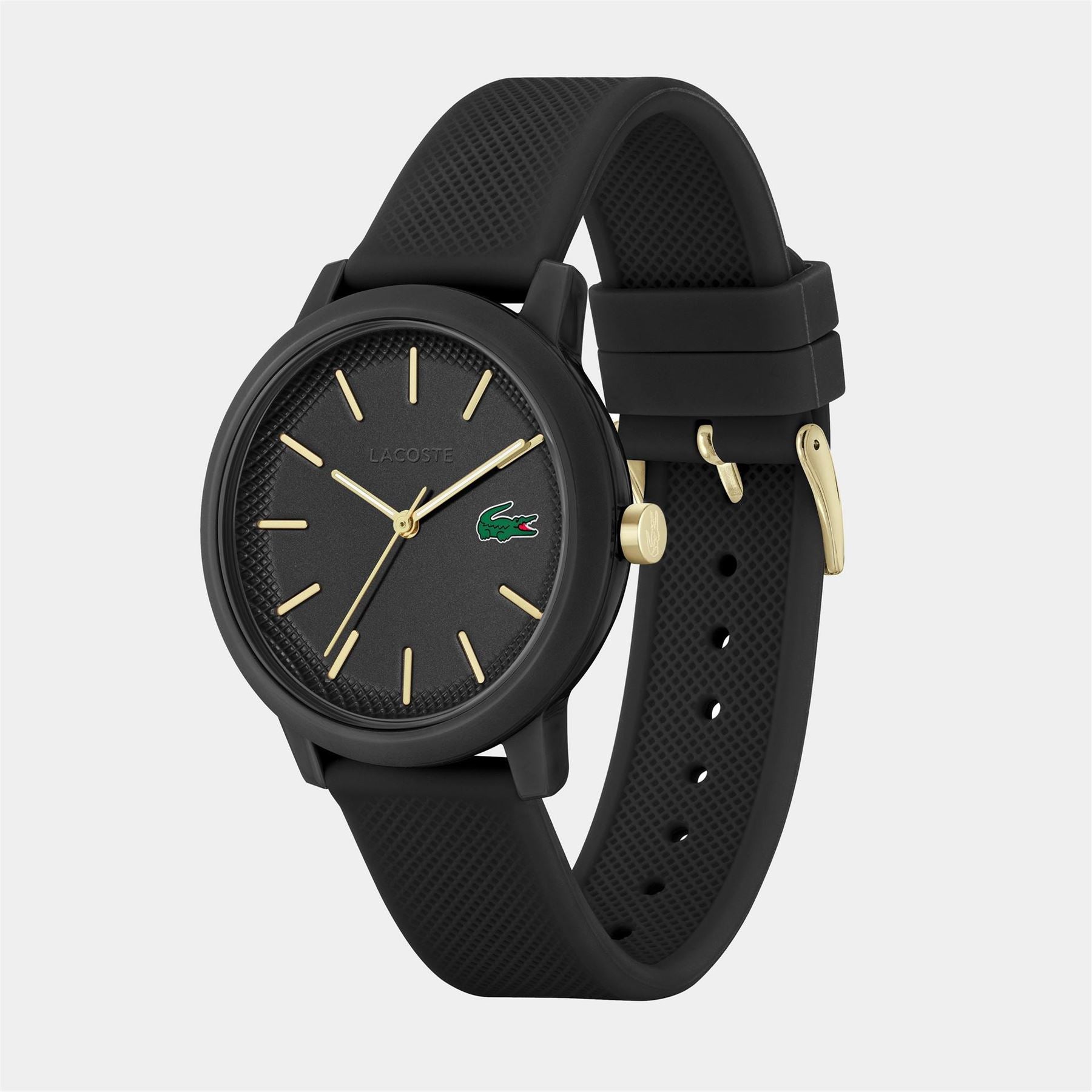 Lacoste Men’s Black Silicone Strap Watch
