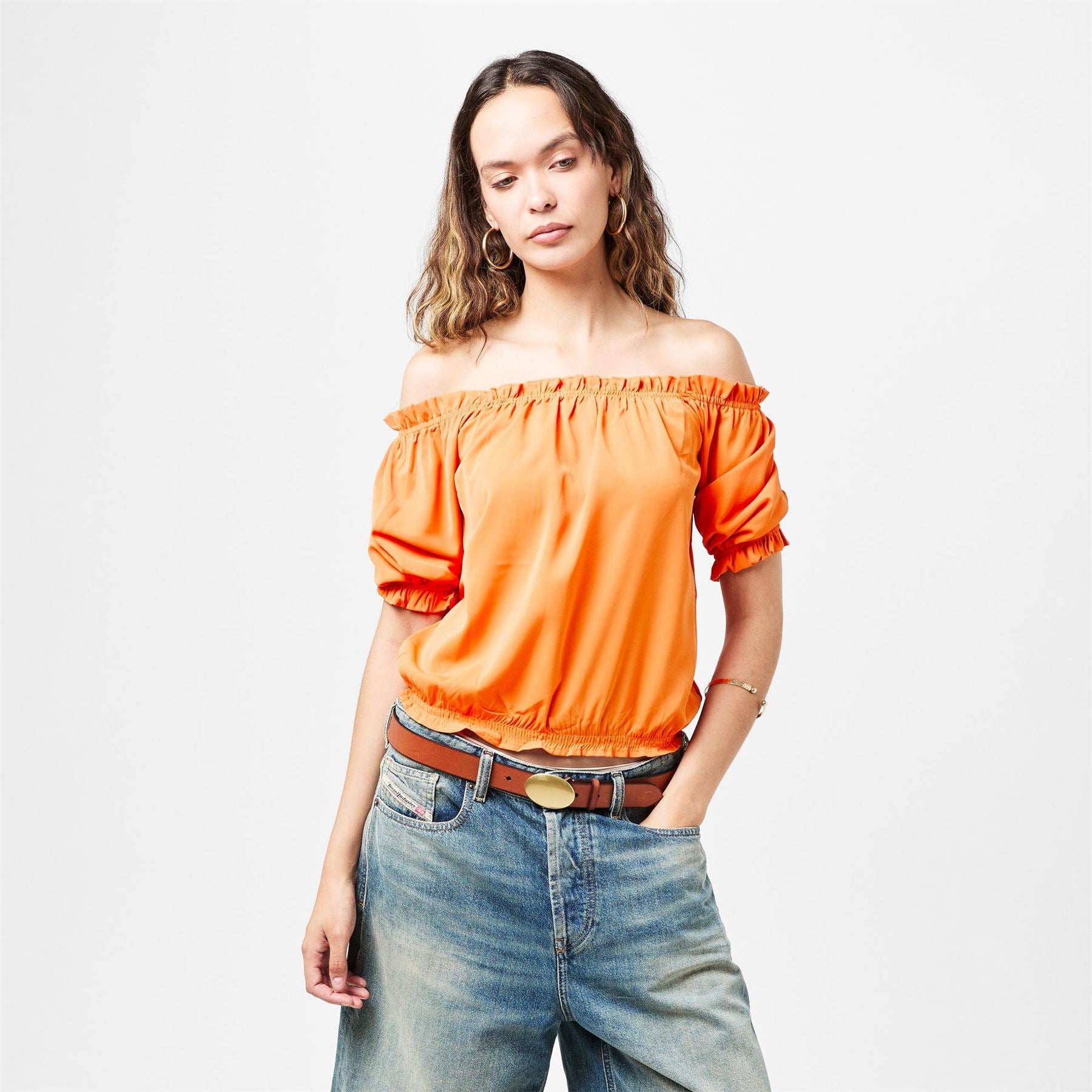 AX Paris Off The Shoulder Frill Detail Top