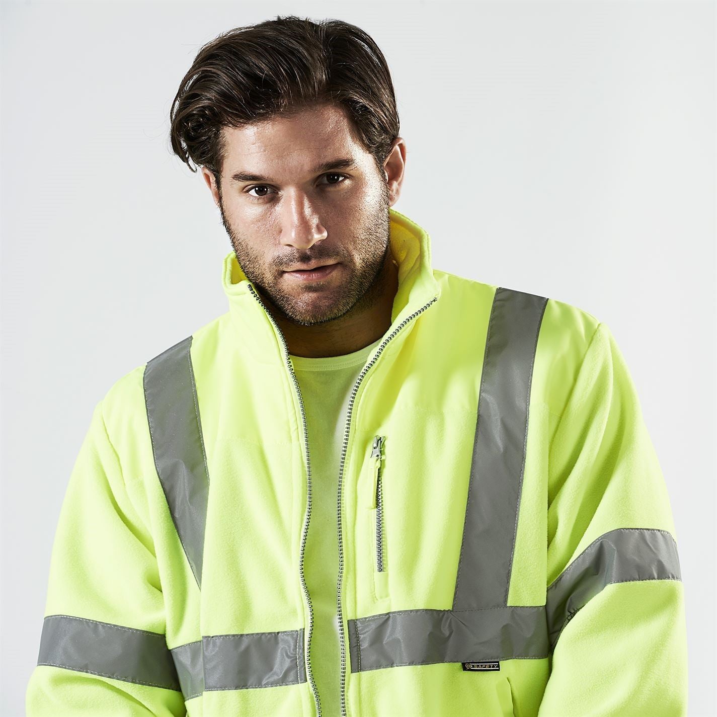 Dunlop  Hi Vis Reflective Fleece Long Sleeve Jacket