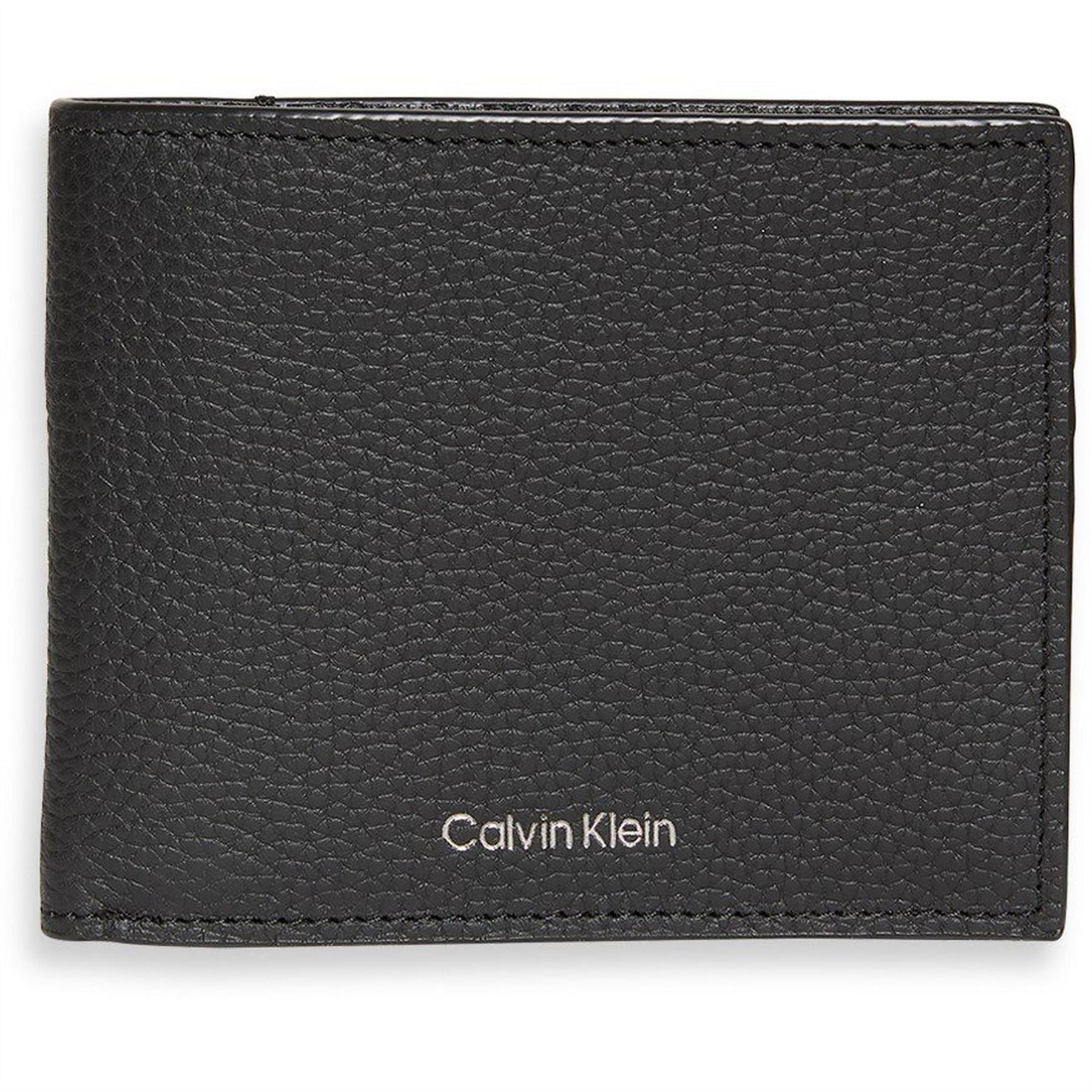 Calvin Klein Embossed Logo Leather Bifold Wallet