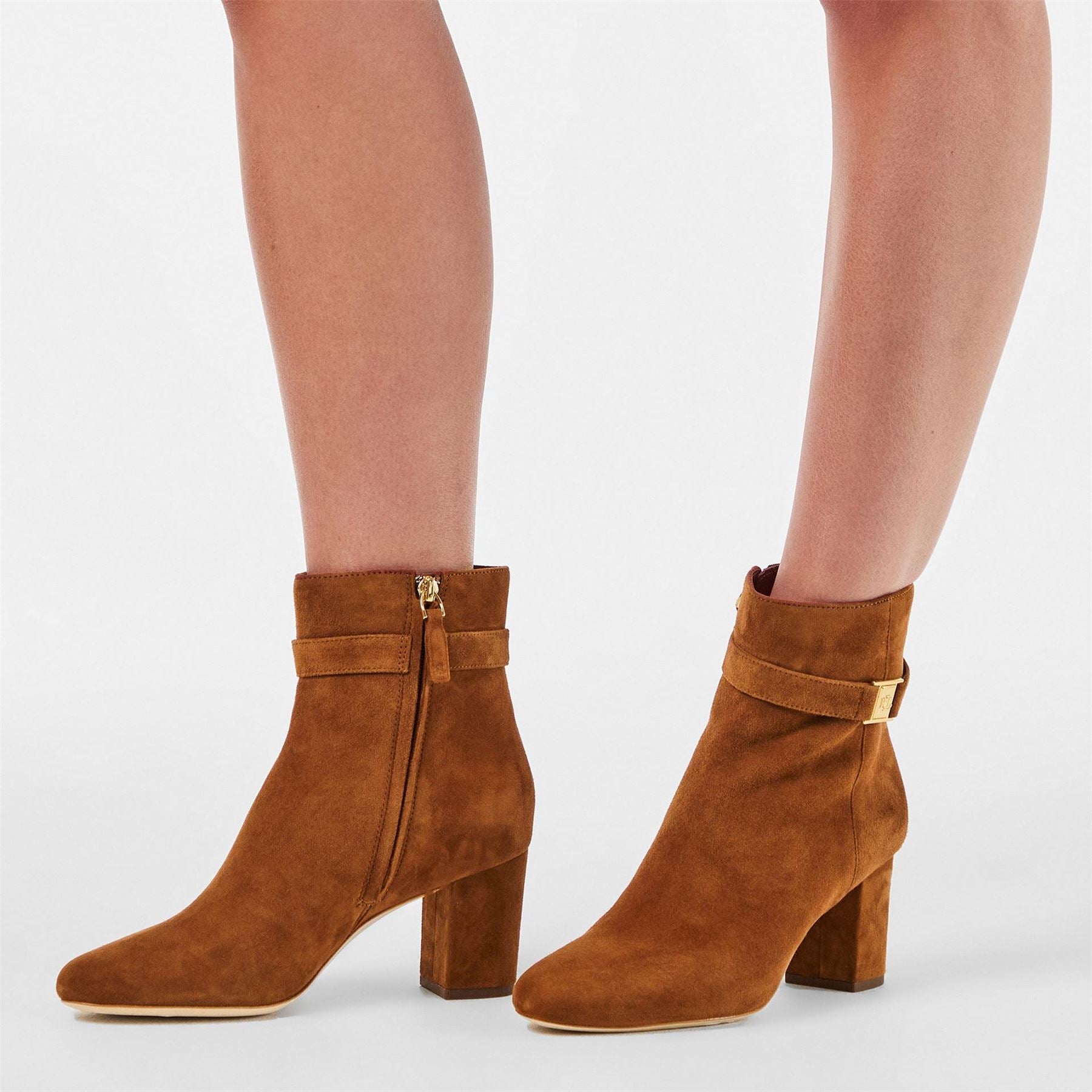 Lauren by Ralph Lauren Kellie Ankle Boots with High Block Heel