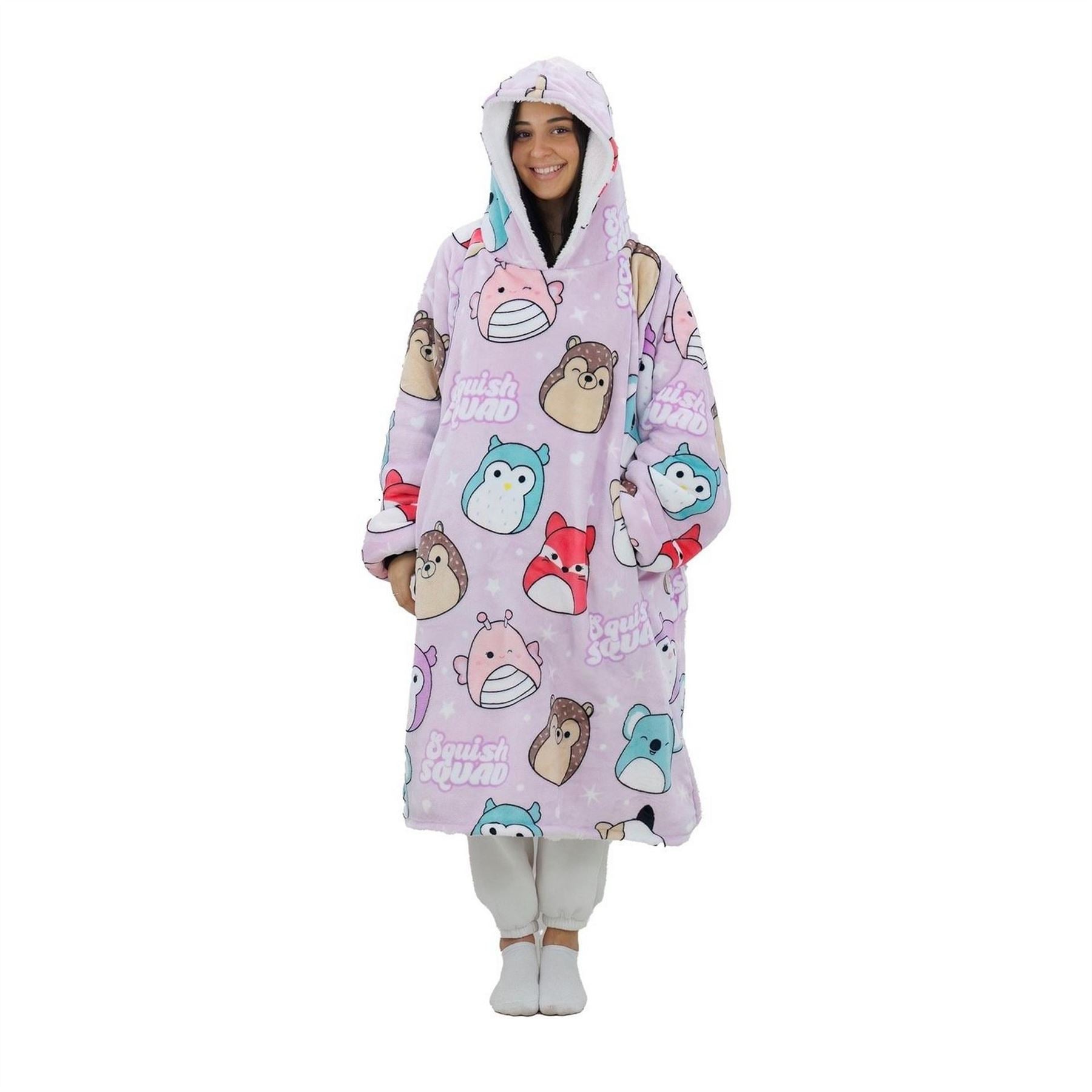 Squishmallows Kids Fleece Fluffy Dressing Gown