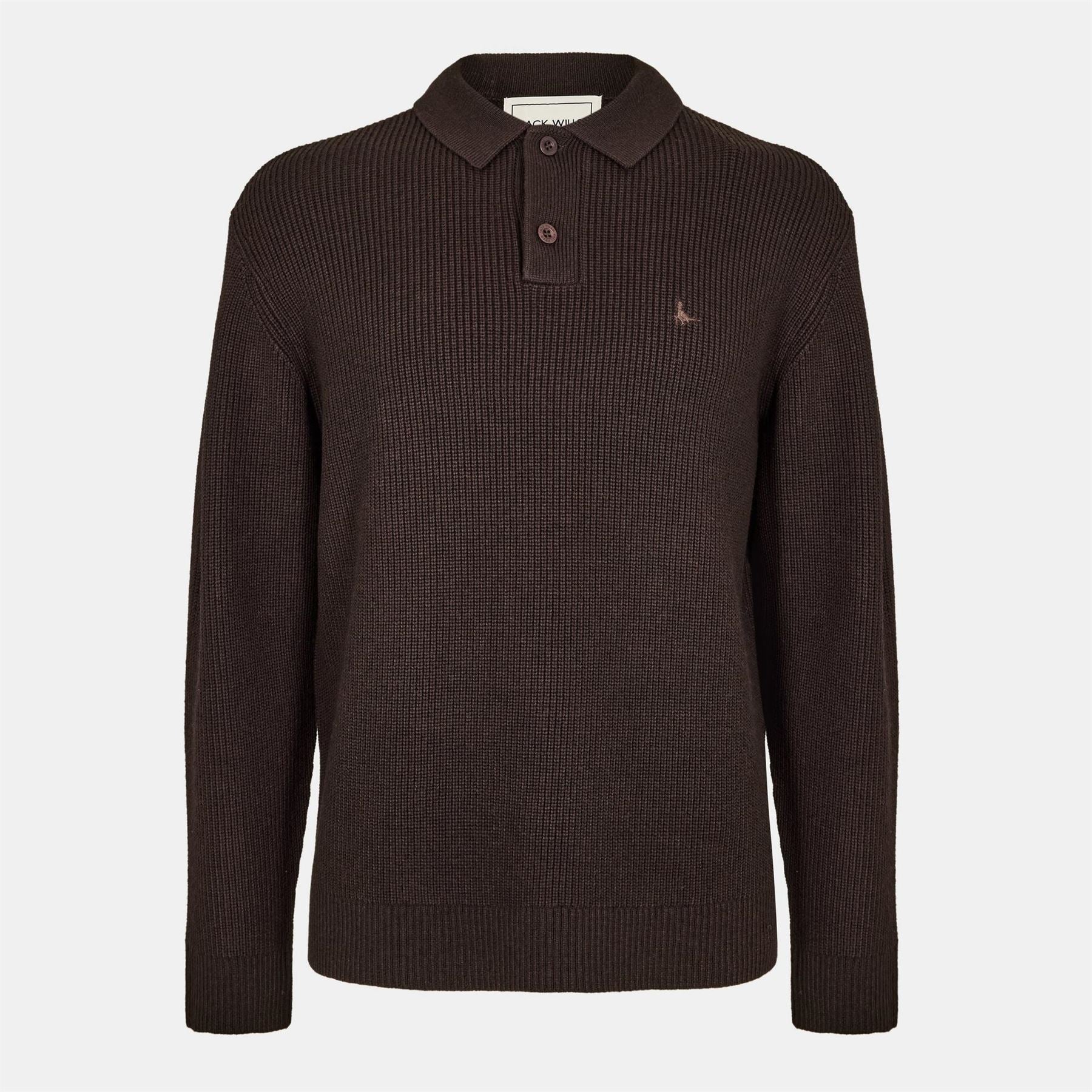 Jack Wills Mens Ls Button Knit Polo