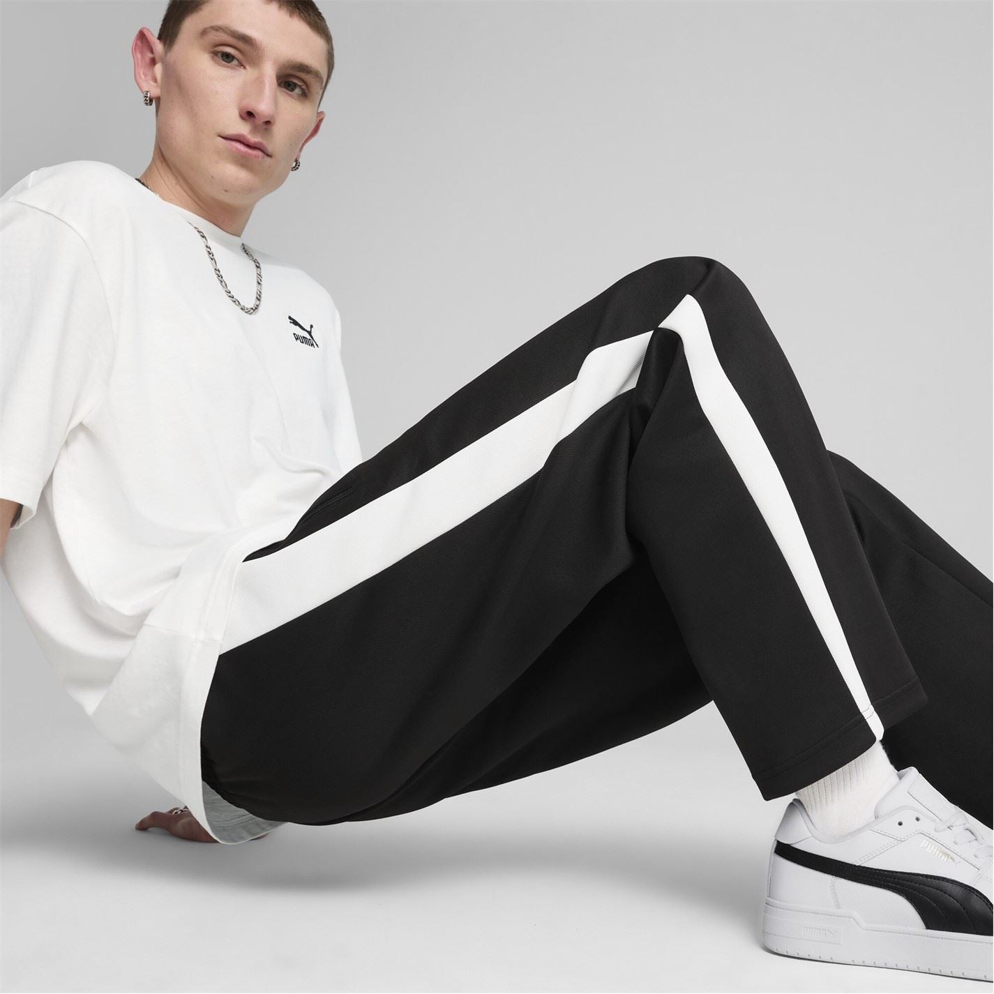 Puma Always On Relaxed Straight Open Hem Woven Tracksuit Joggers