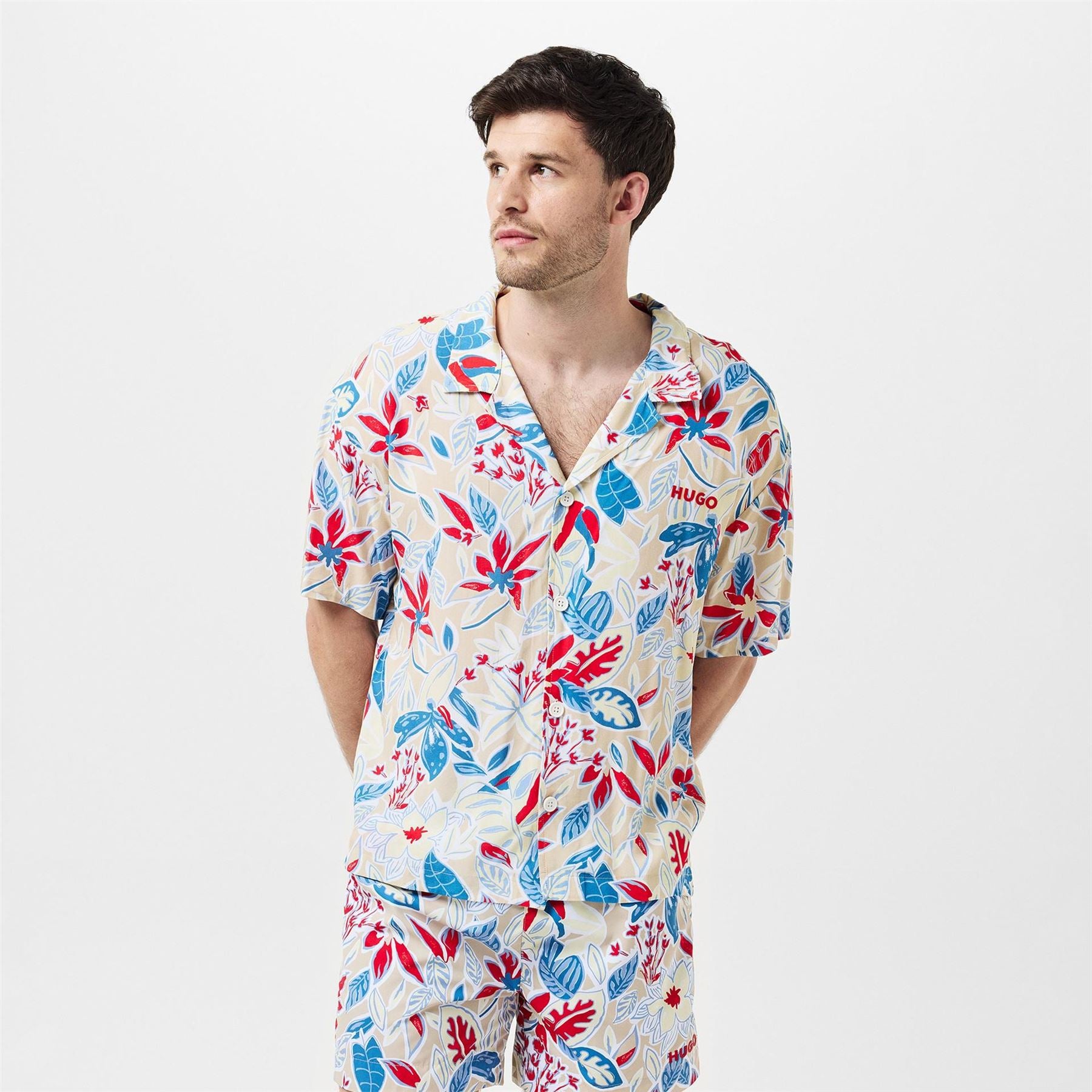 Hugo Beach Relaxed Short Sleeve Plain Shirt