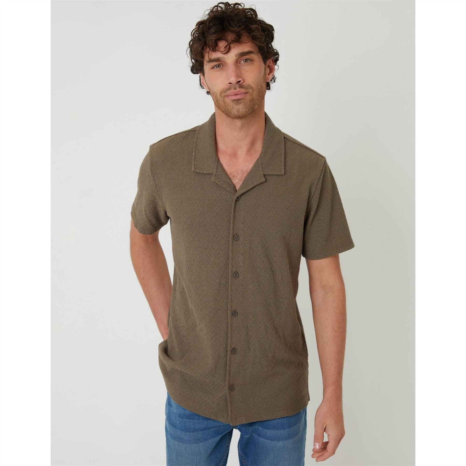 Threadbare Selkirk Relaxed Fit Short Sleeve Shirt