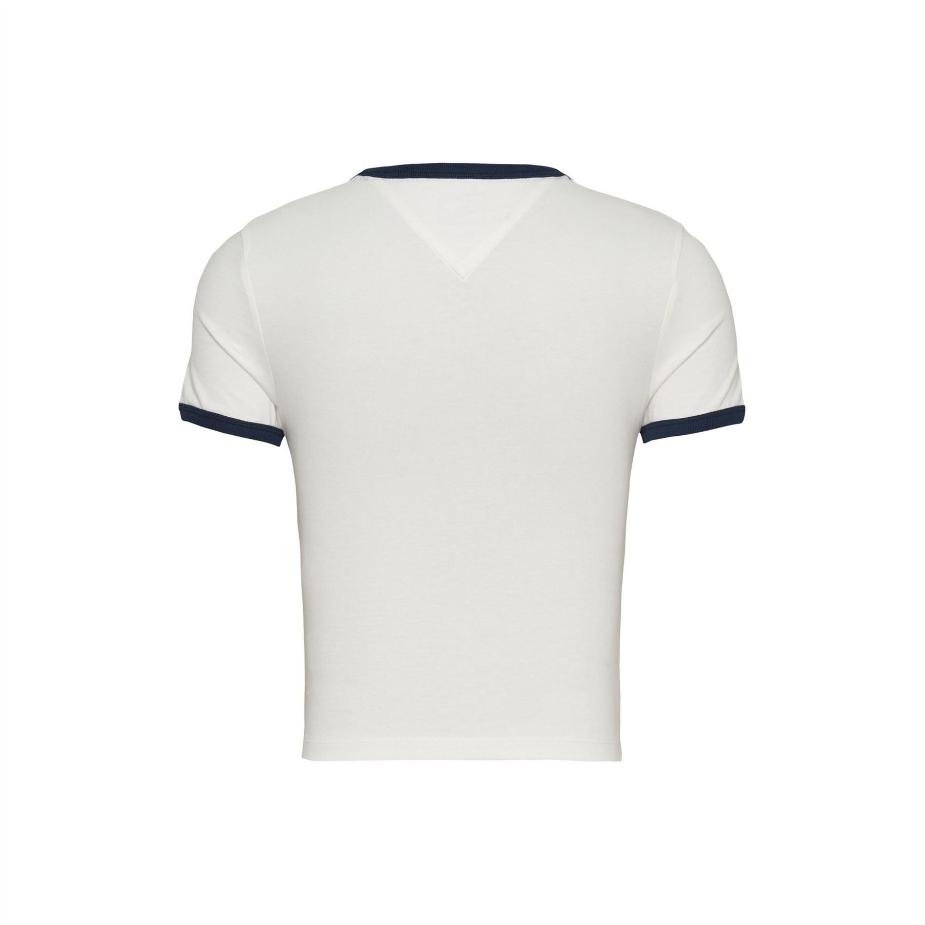 Tommy Jeans Script Slim Fit Cropped Short Sleeve Crew Neck T-Shirt