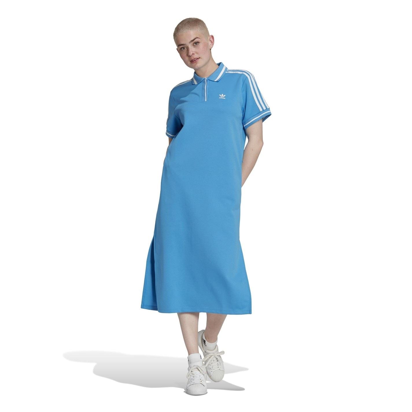 adidas Originals Maternity Collared Neck Midi T-Shirt Dress