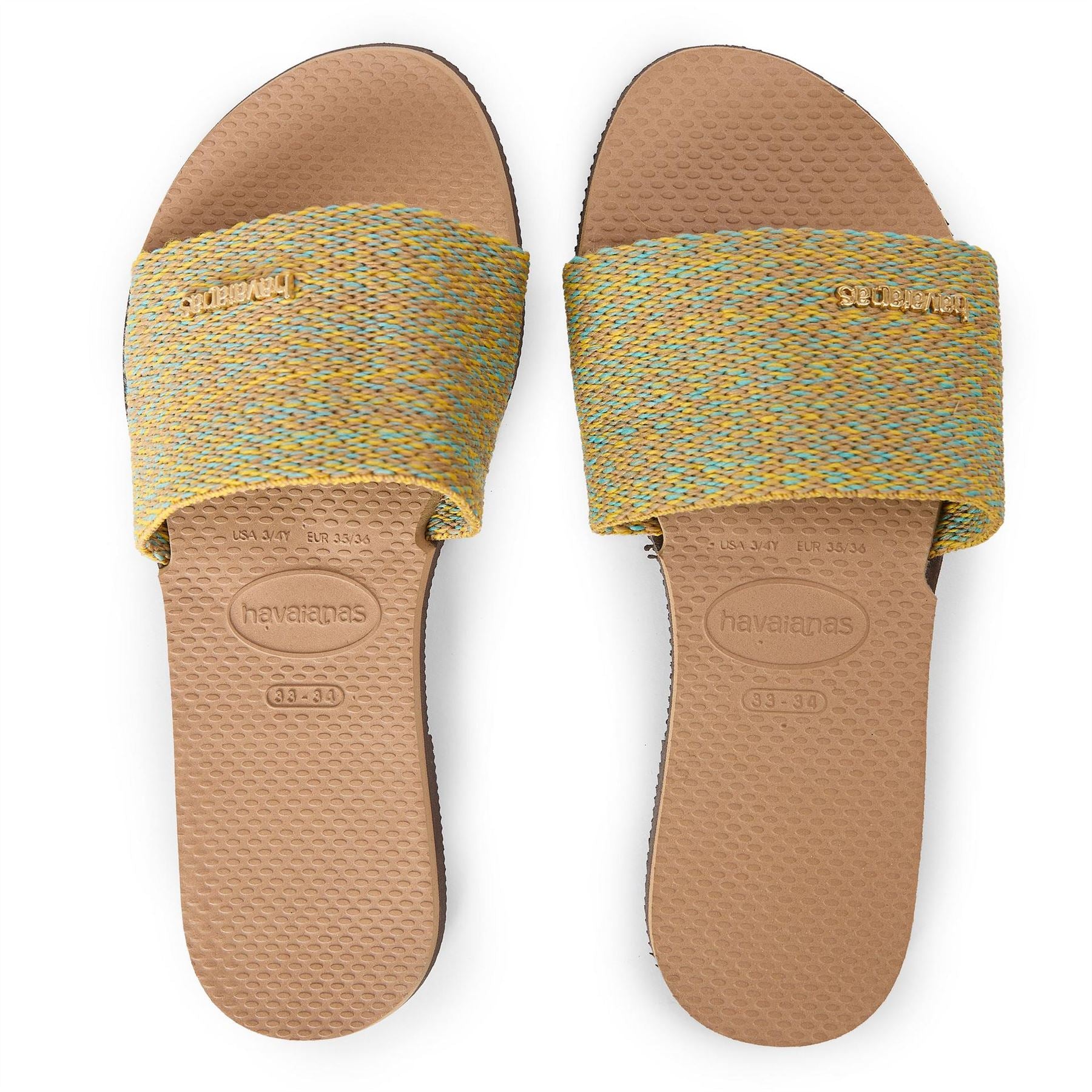 Havaianas You Malta Rose Gold 33 34 Flip Flops Unisex Kids