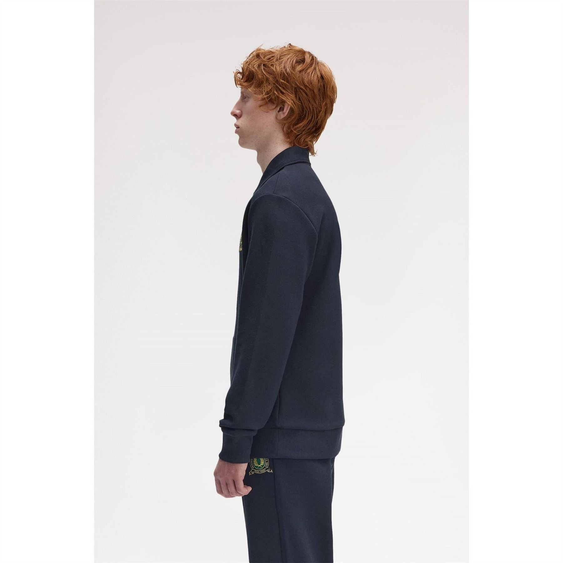 Fred Perry Badge Collar Crew Sweatshirt