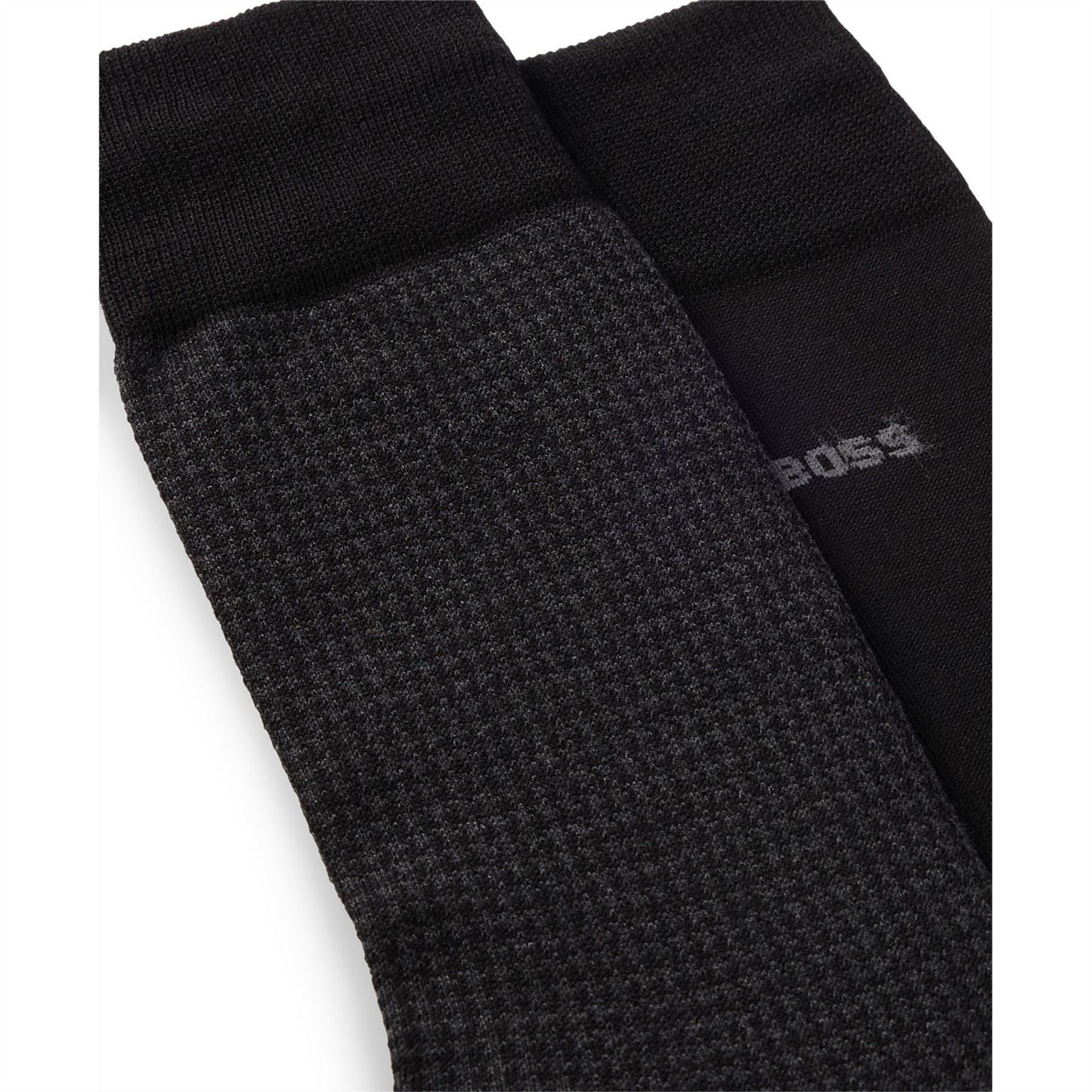 Boss Houndstooth Crew Socks 2 Pack