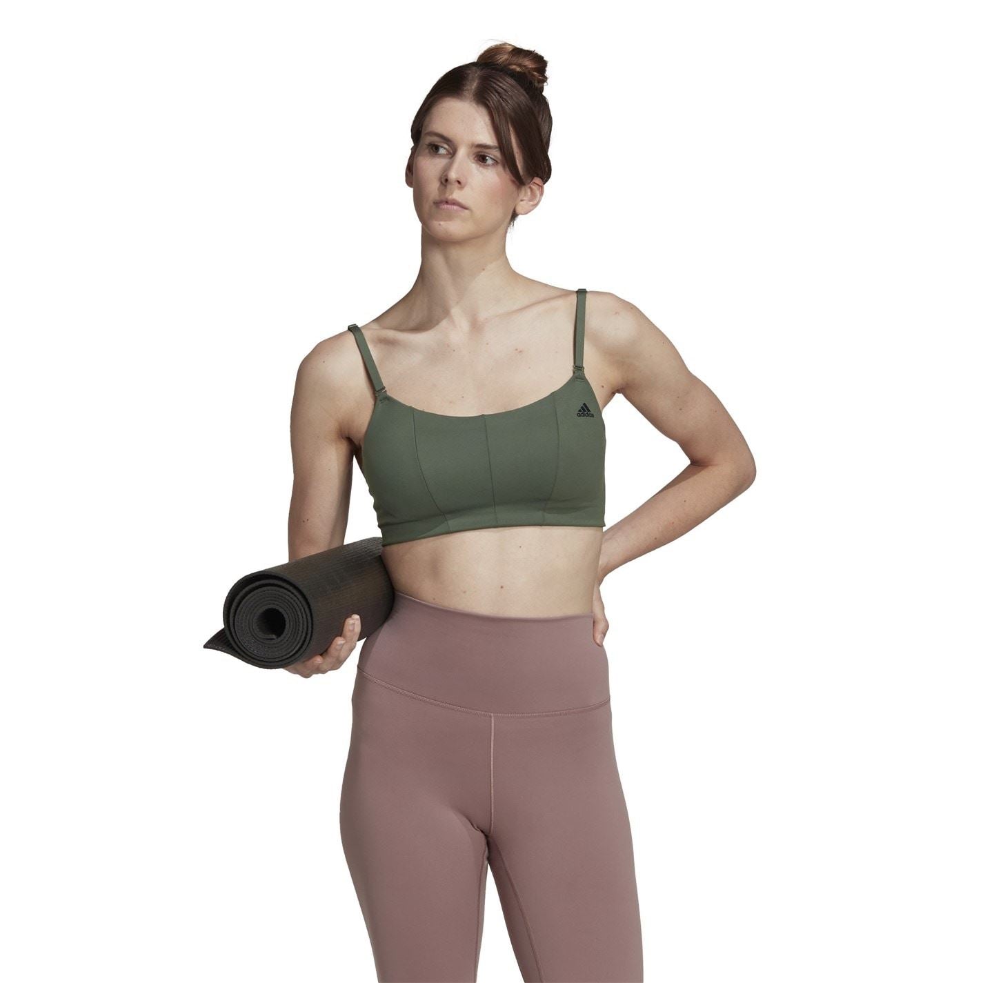 adidas Womens Yoga Studio Light Support Sports Bra