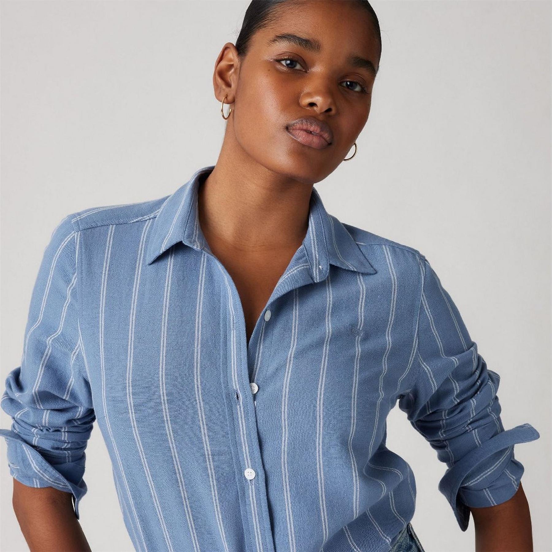 Levis Collared Neck Long Sleeve Regular Fit Shirt