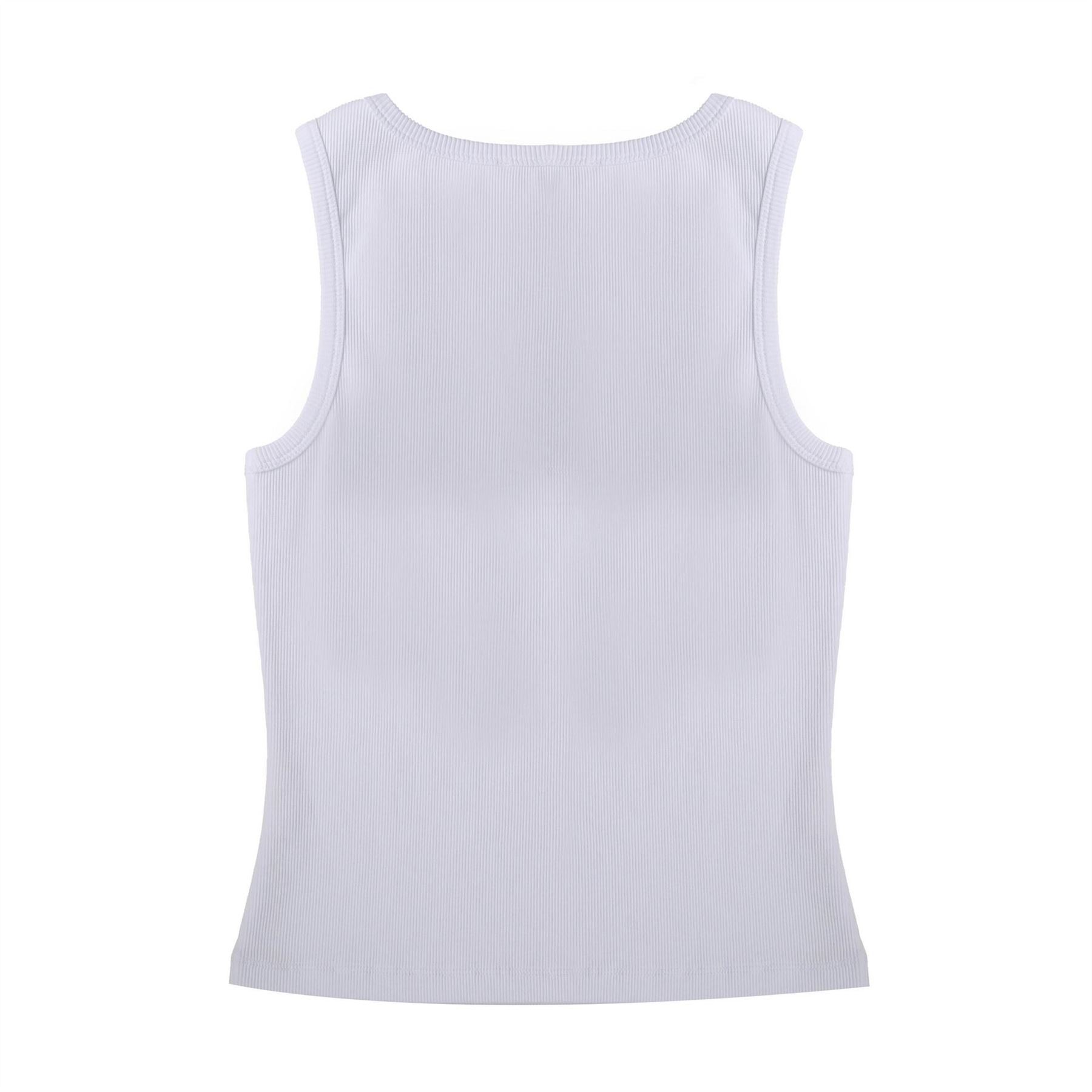 Biba Logo Racerback Embroidered Slim Fit Vest
