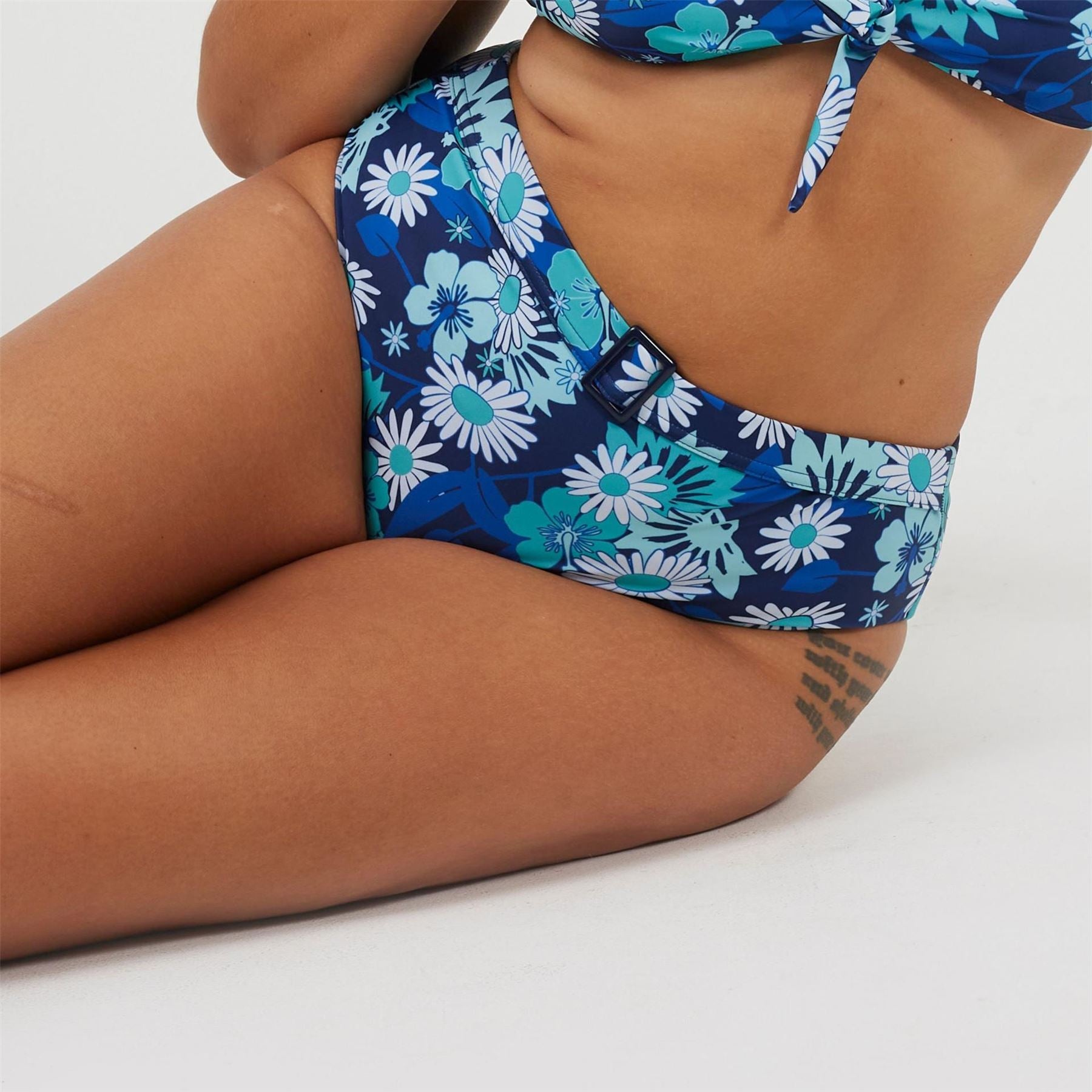Brave Soul Womens Plus Size High Waisted Bikini Bottoms