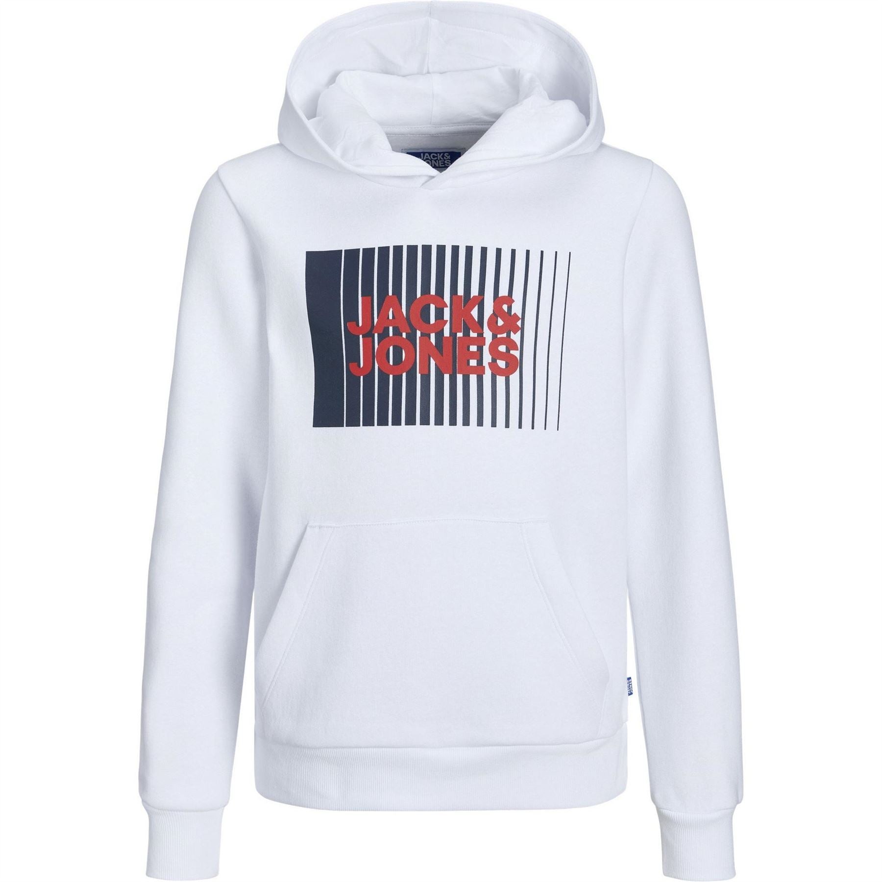 Jack and Jones Play Logo Print Hooded Sweatshirt