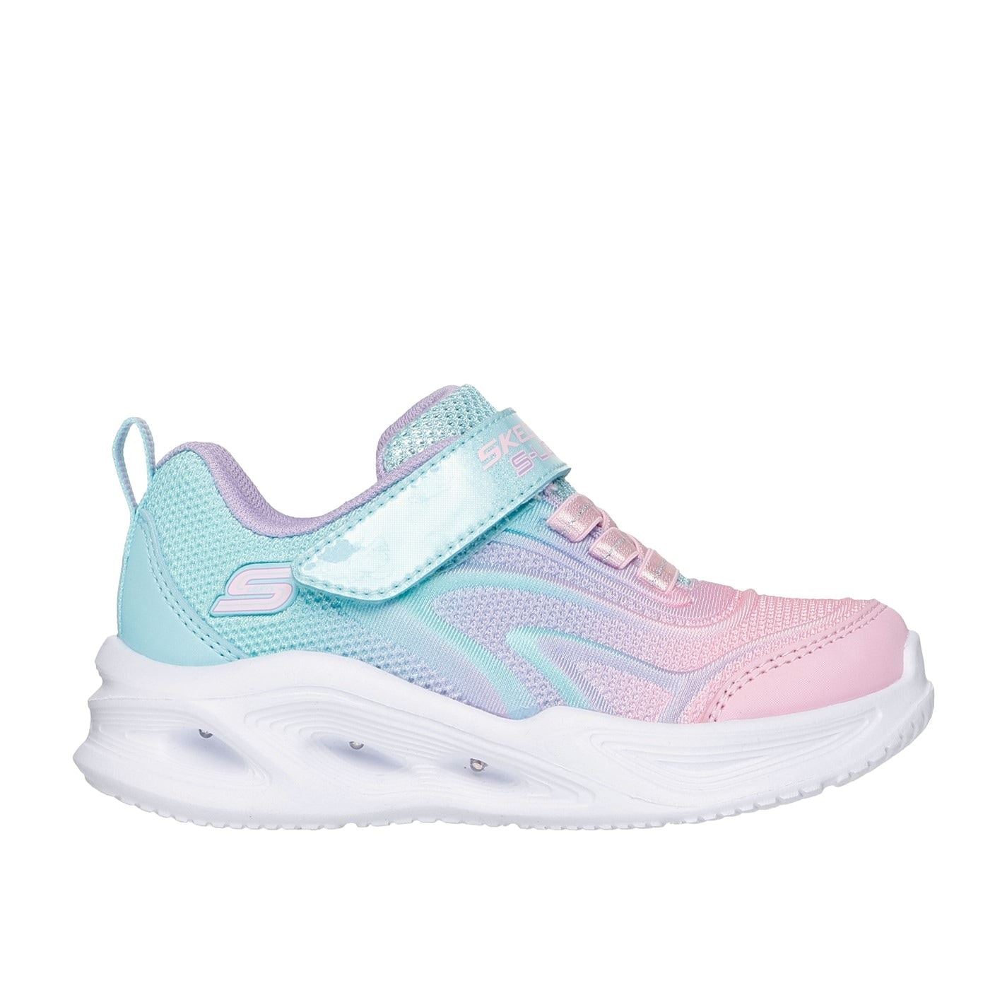Skechers Lighted Gore  And  Strap Sneaker W Ombr Light Up Trainers Girls