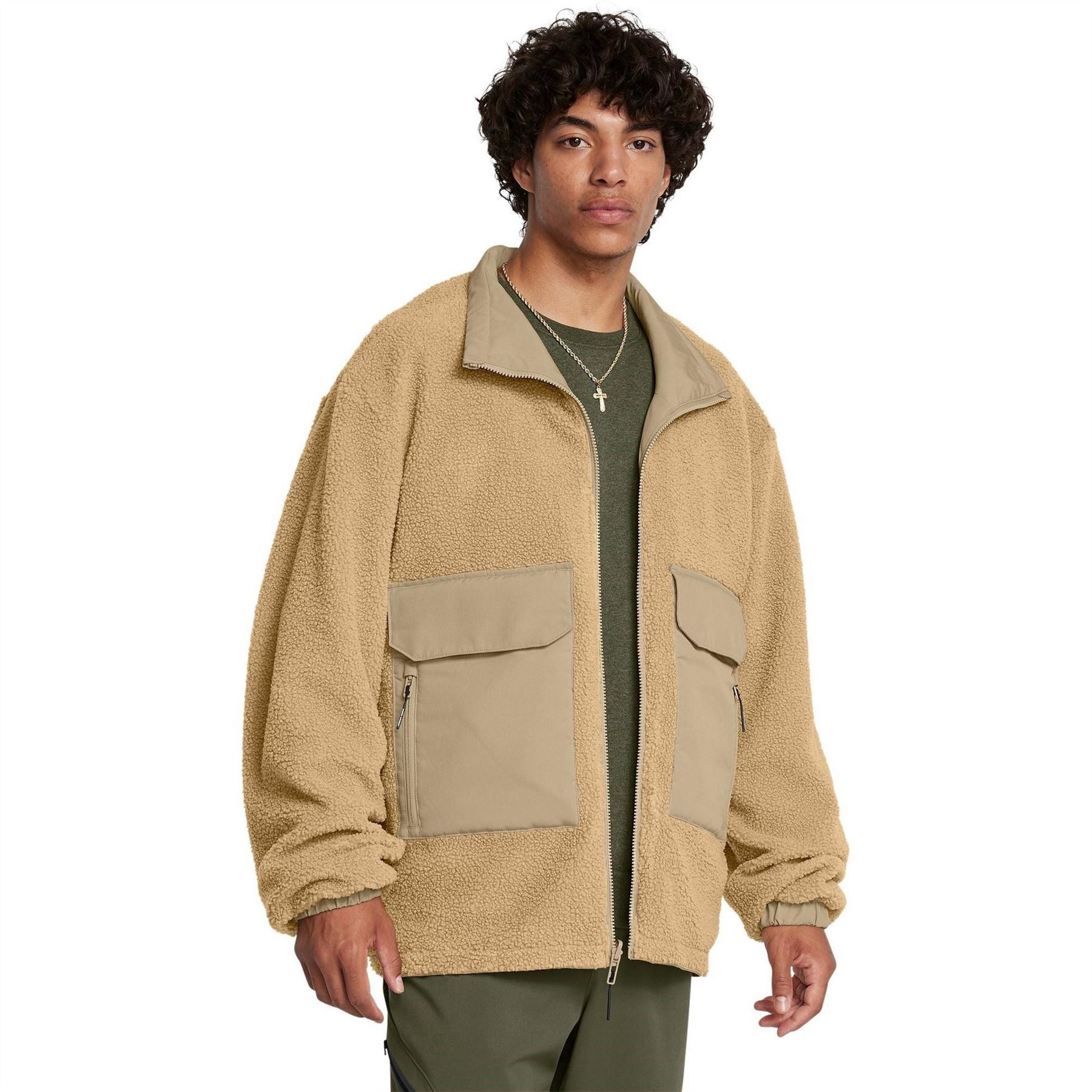 Under Armour Mission Solid Patterned Softshell Jacket with Chest Pocket