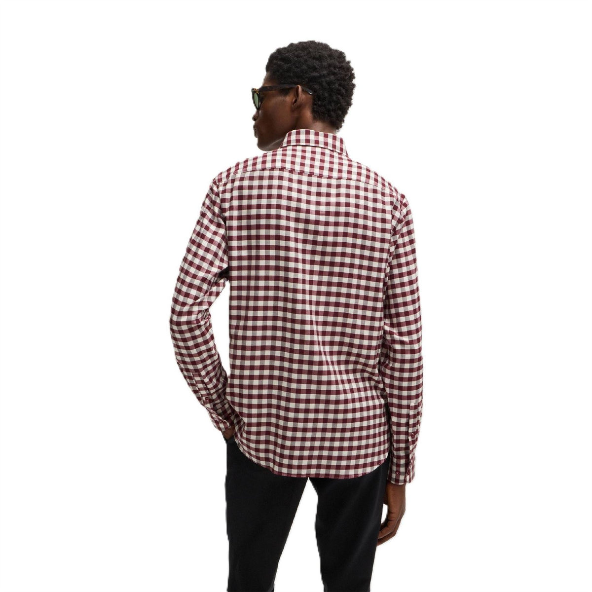 Boss Spread Collar Long Sleeve Regular Fit Oxford Shirt