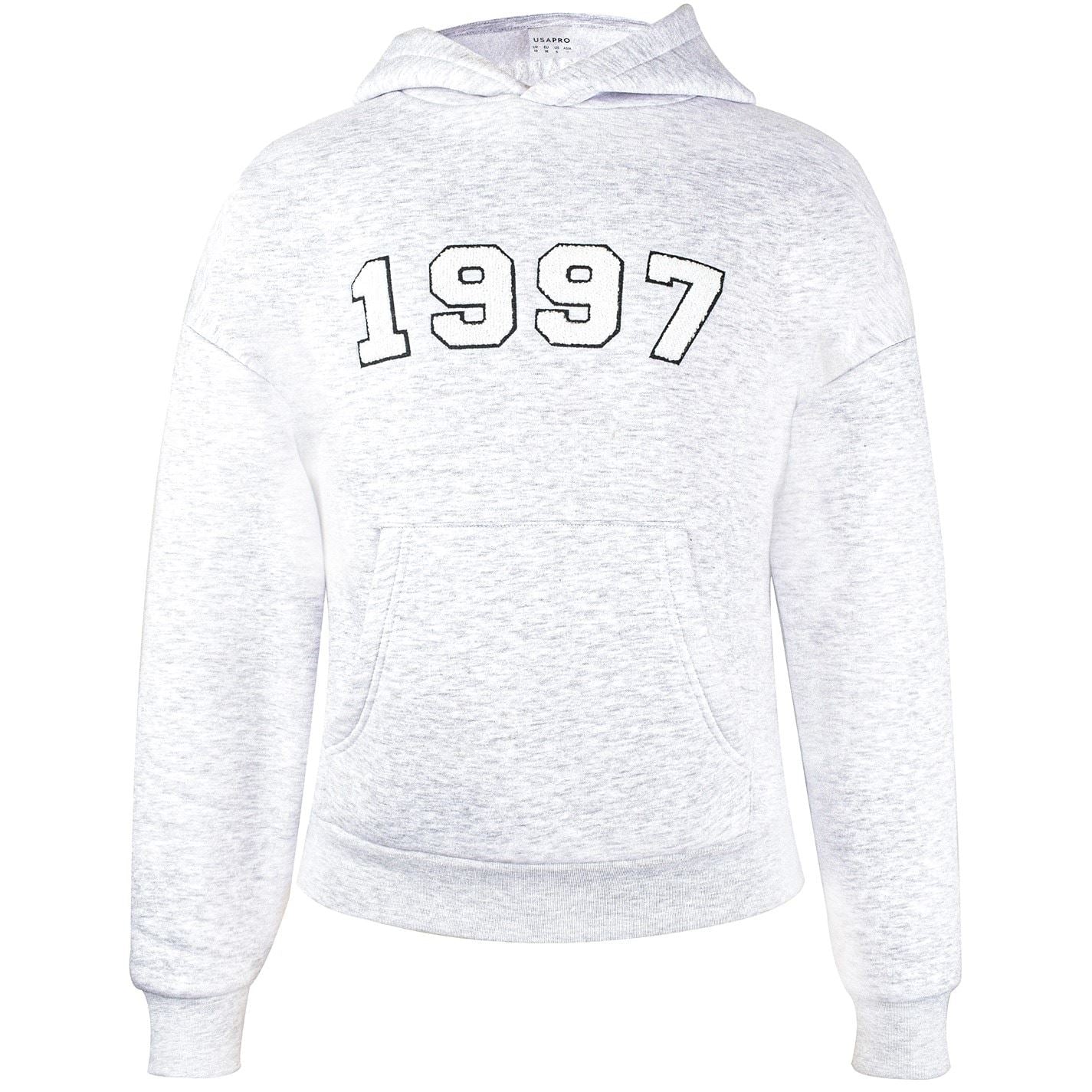 USA Pro Pro Yoga Hooded Neck Drop Shoulder Sweatshirt