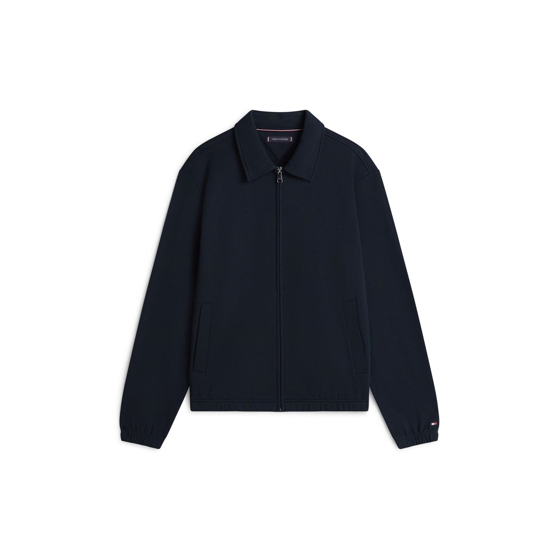 Tommy Hilfiger Terry Solid Patterned Harrington Jacket with Side and Zipped Pockets