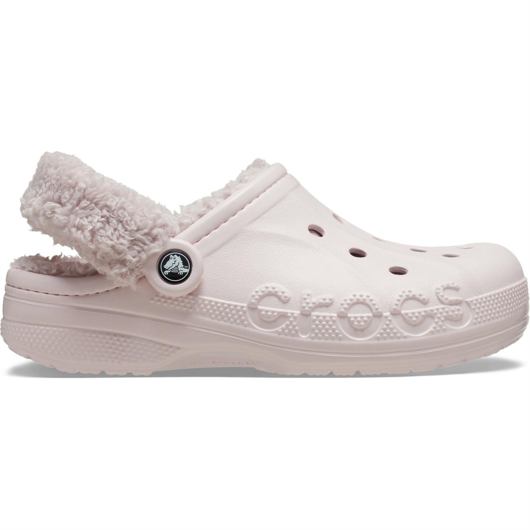 Crocs Baya Lined Fuzz Strap Closed Toe Clogs