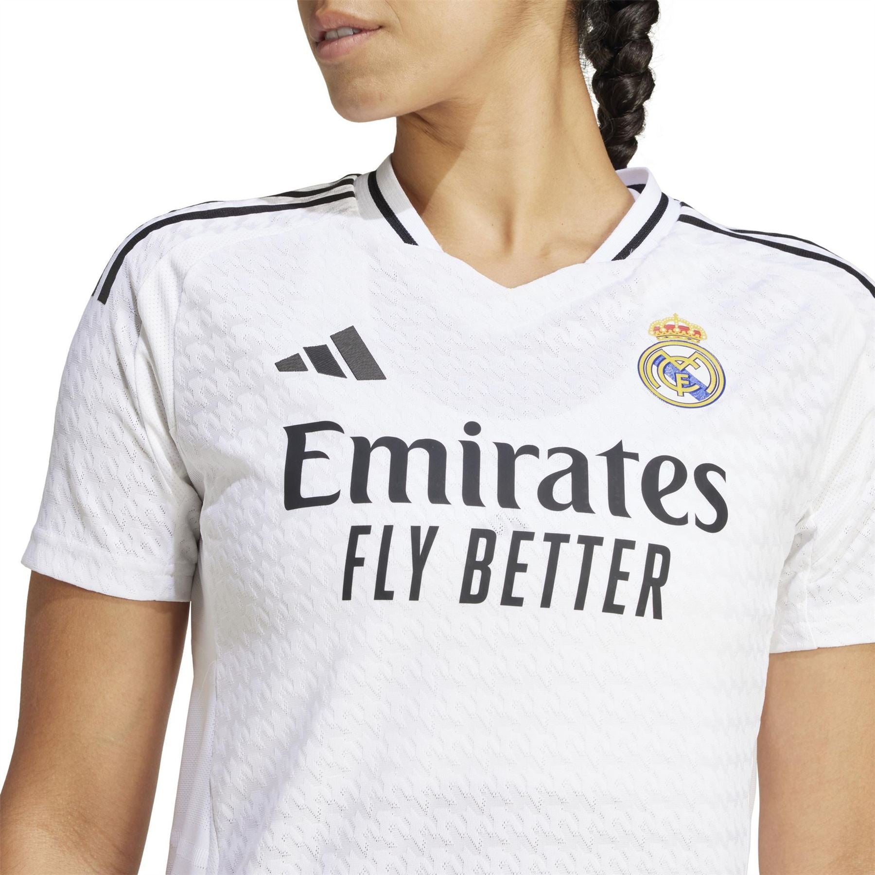 adidas Womens Real Madrid Authentic Home Shirt 24 25
