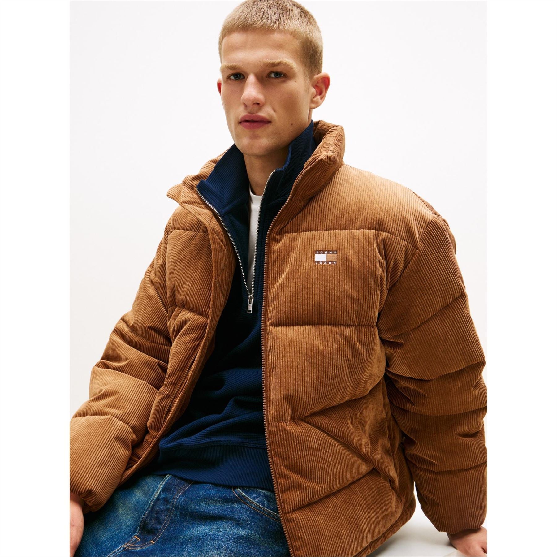 Tommy Jeans TJ Cord Shorts Quilted Insulated Short Puffer Jacket