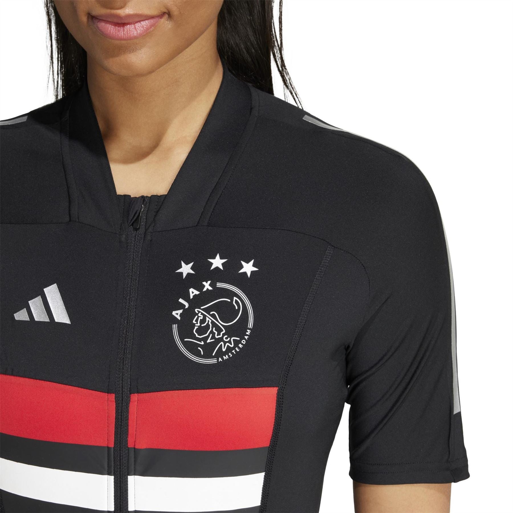 adidas Ajax Mock Neck Short Sleeve Jersey