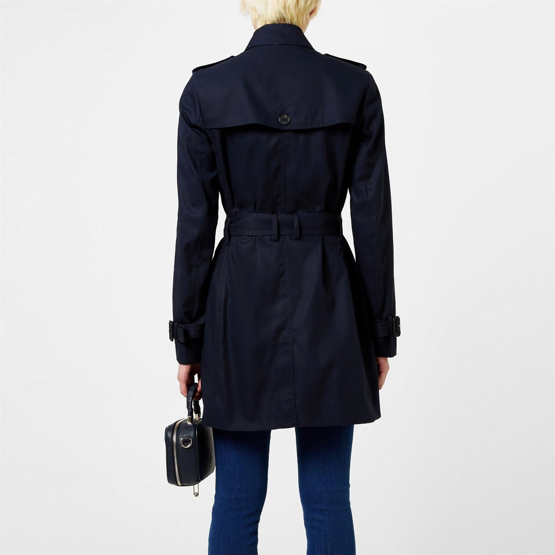 Tommy Hilfiger Single Breasted Cotton Long Sleeve Trench Coat
