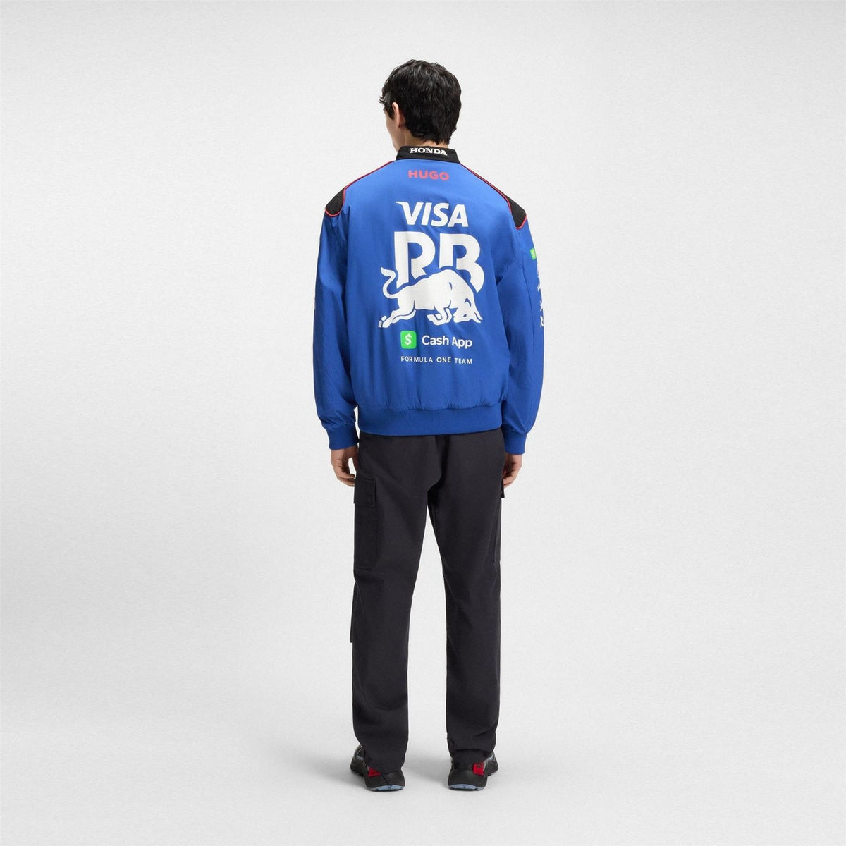 Hugo Formula One Snap Button Ribbed Cuff Bomber Jacket