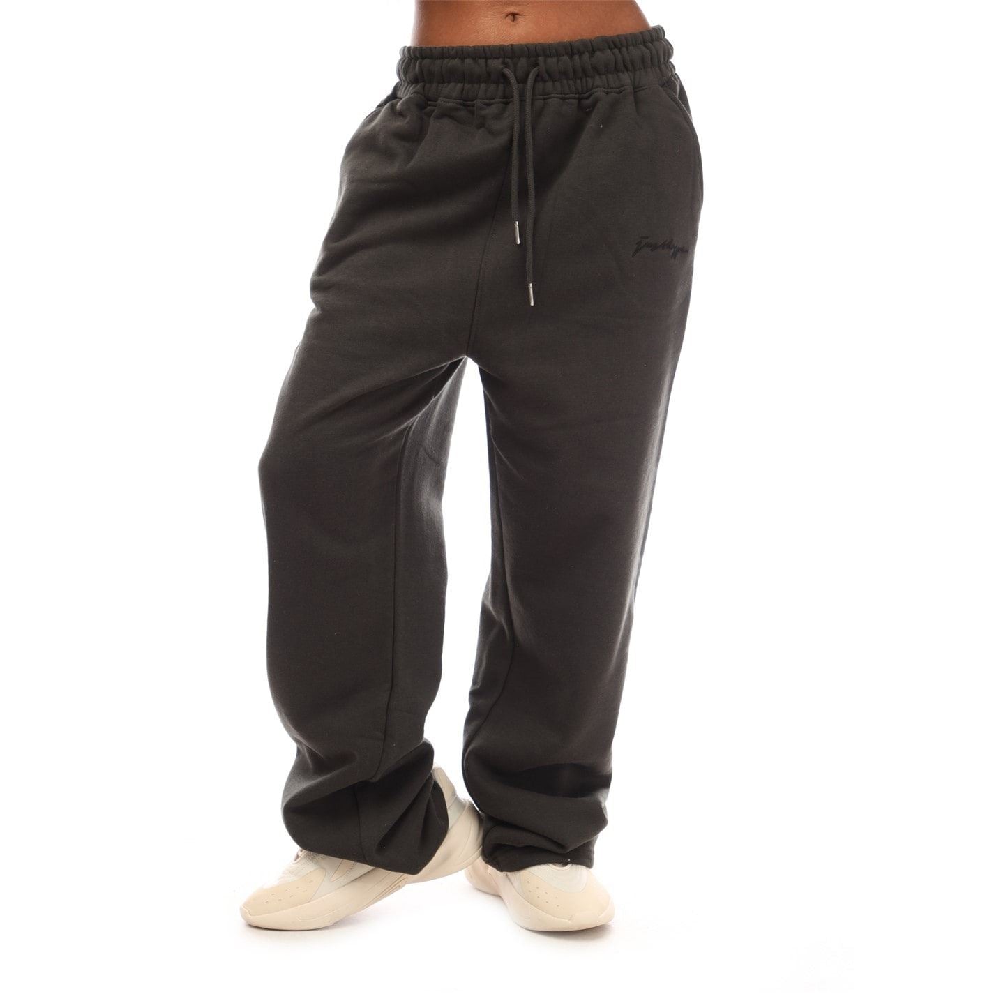 Hype Wide Leg Solid Patterned Joggers