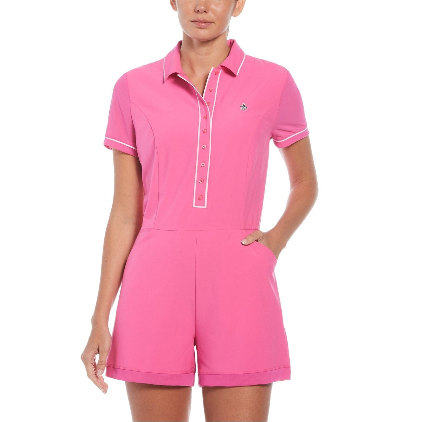 Original Penguin Golf Collared Neck Short Sleeve Romper