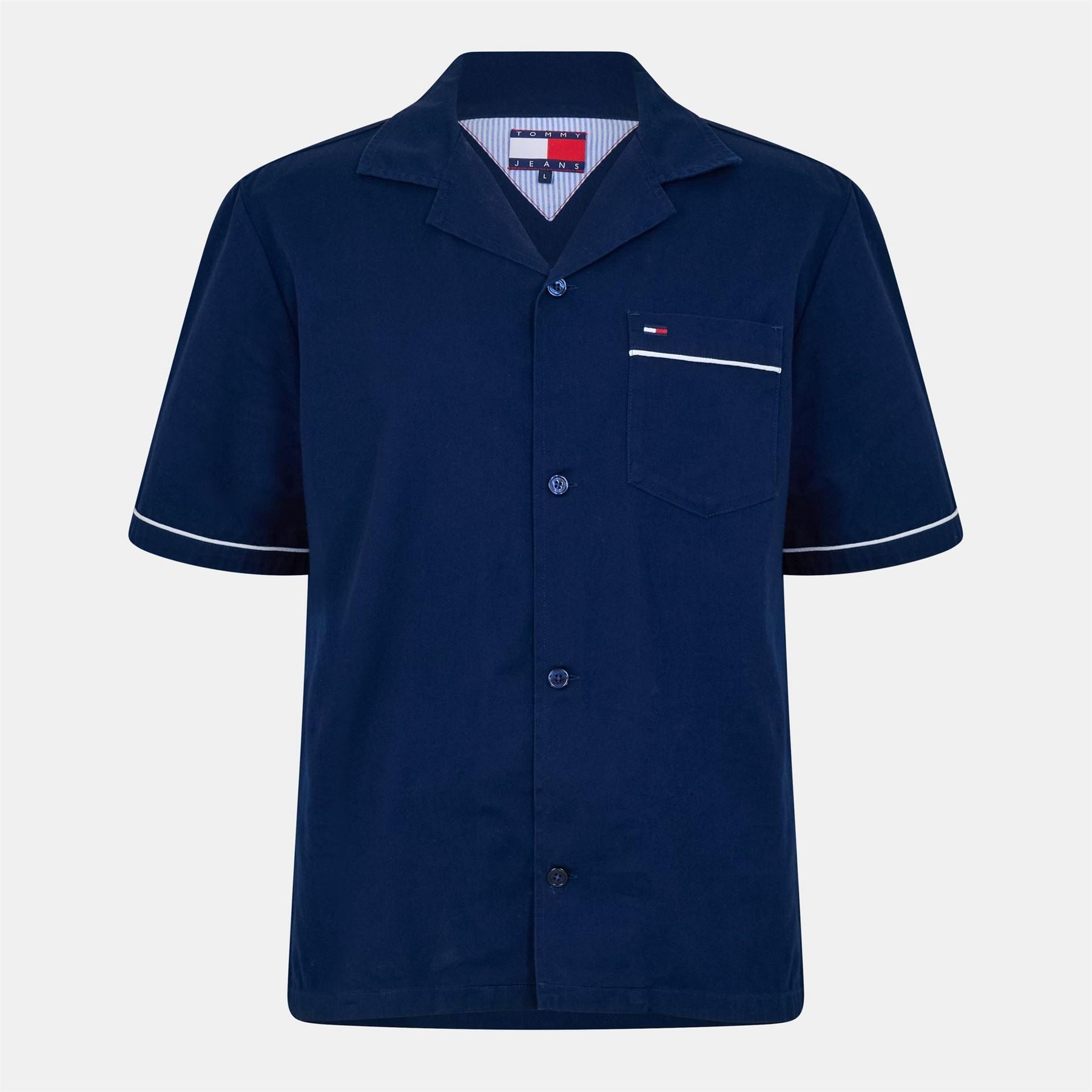 Tommy Jeans Regular Fit Camp Collar Short Sleeve Shirt