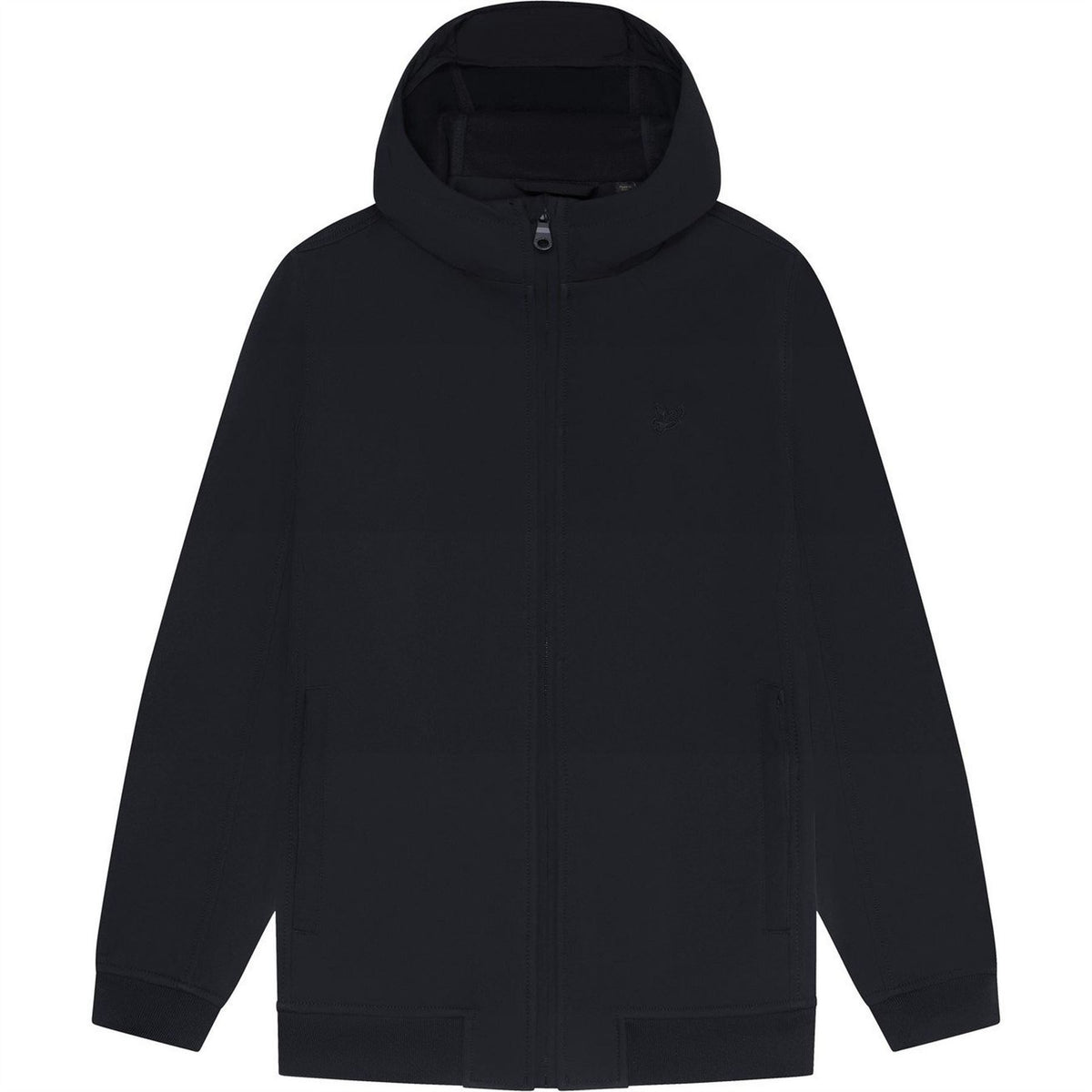 Lyle and Scott Solid Patterned Hooded Ribbed Cuff Softshell Jacket