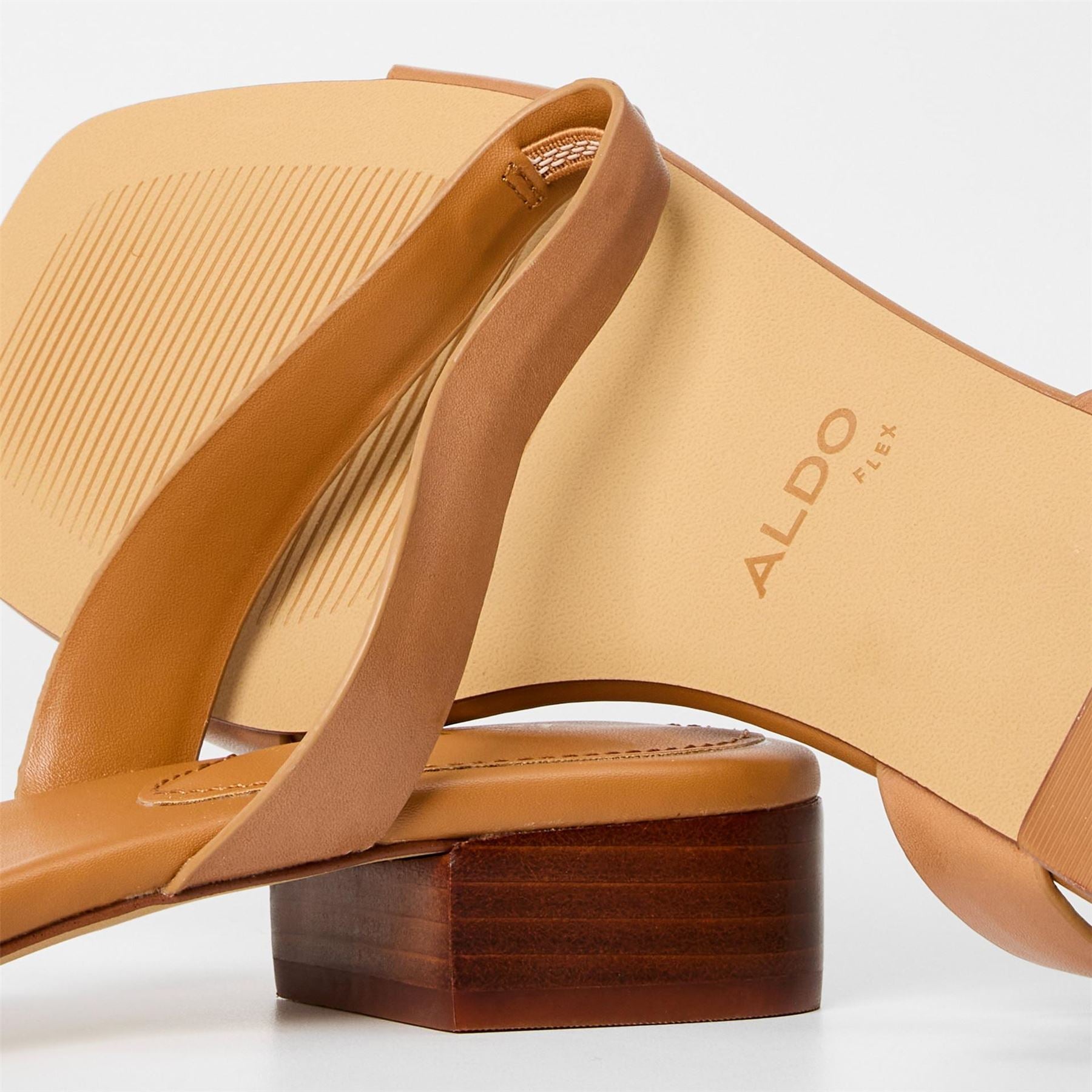 Aldo Open Toe Low Heel Block Heel Slides