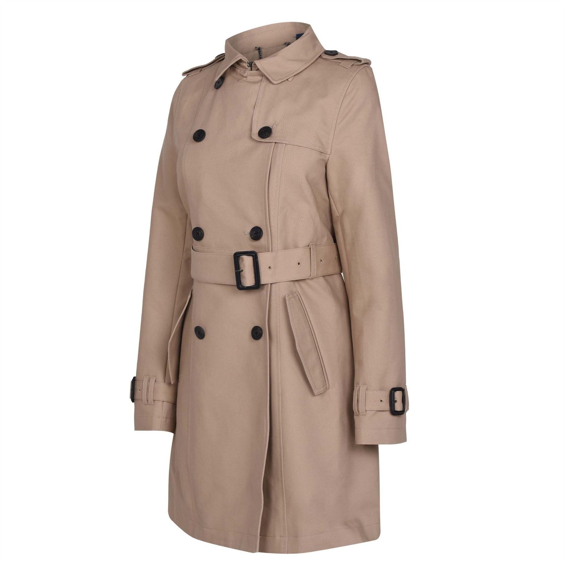 Jack Wills  Double Breasted Cotton Water Resistant Mid Length Trench Coat