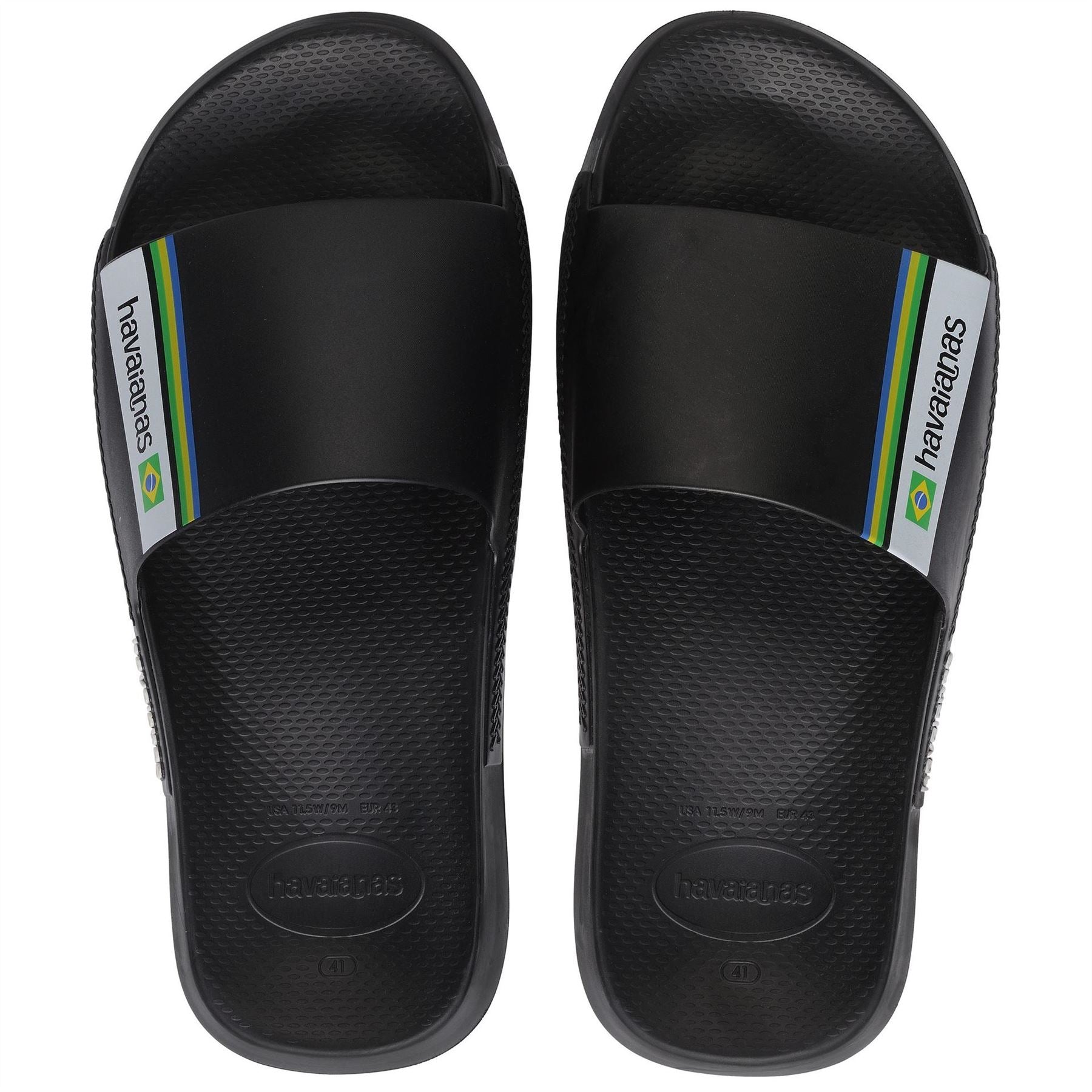 Havaianas Womens Hav. Slide Brasil Black 35 36 Flip Flops