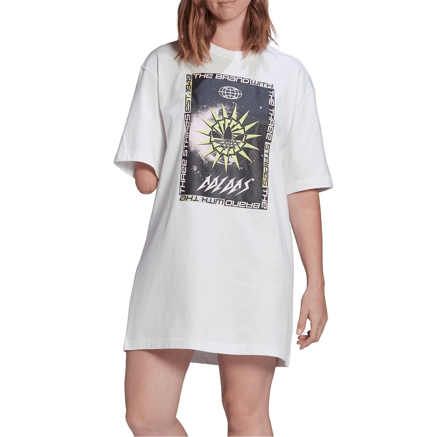 adidas Originals Crew Neck Mini T-Shirt Dress